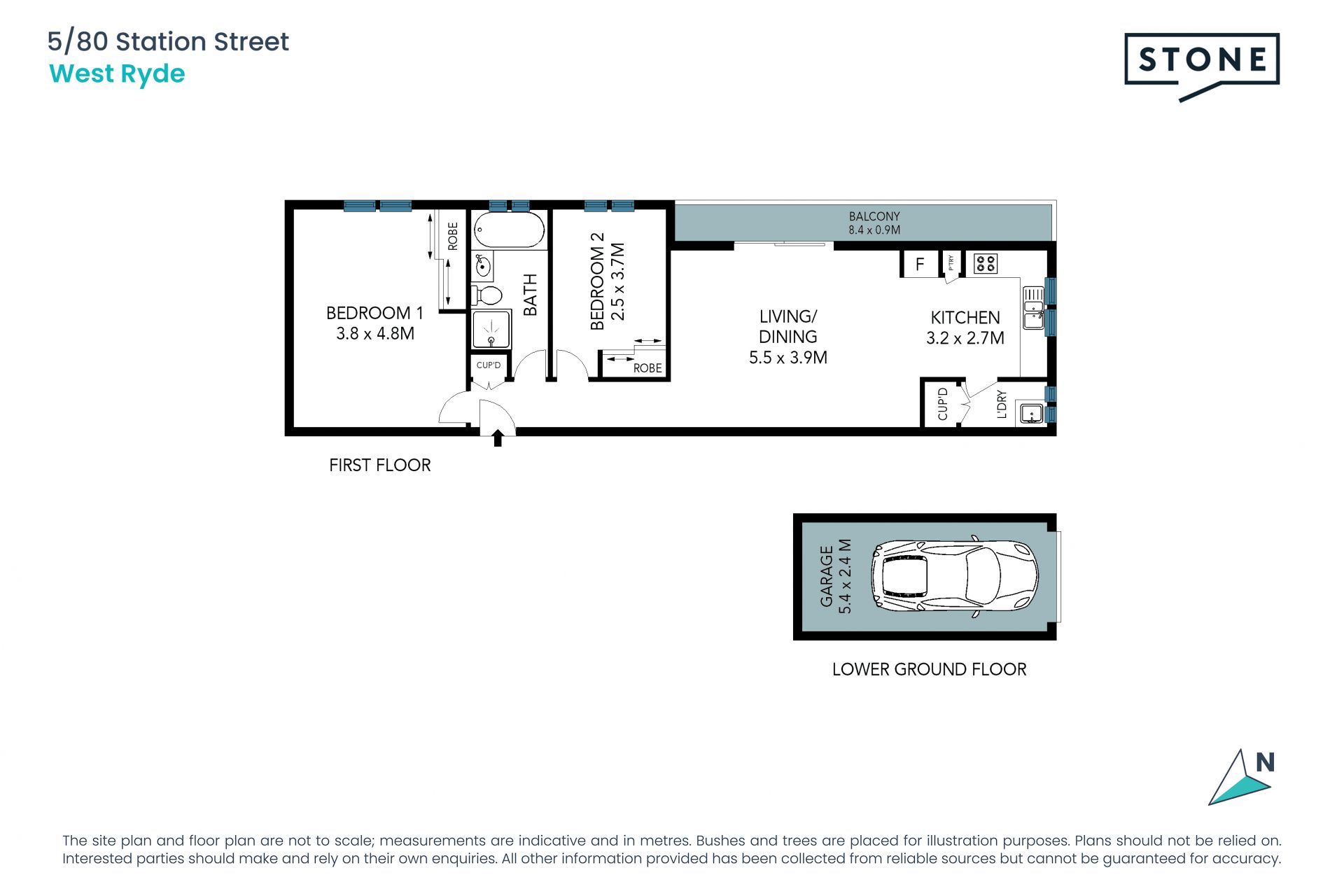 Two Bedroom Double Brick Apartment in the heart of West Ryde