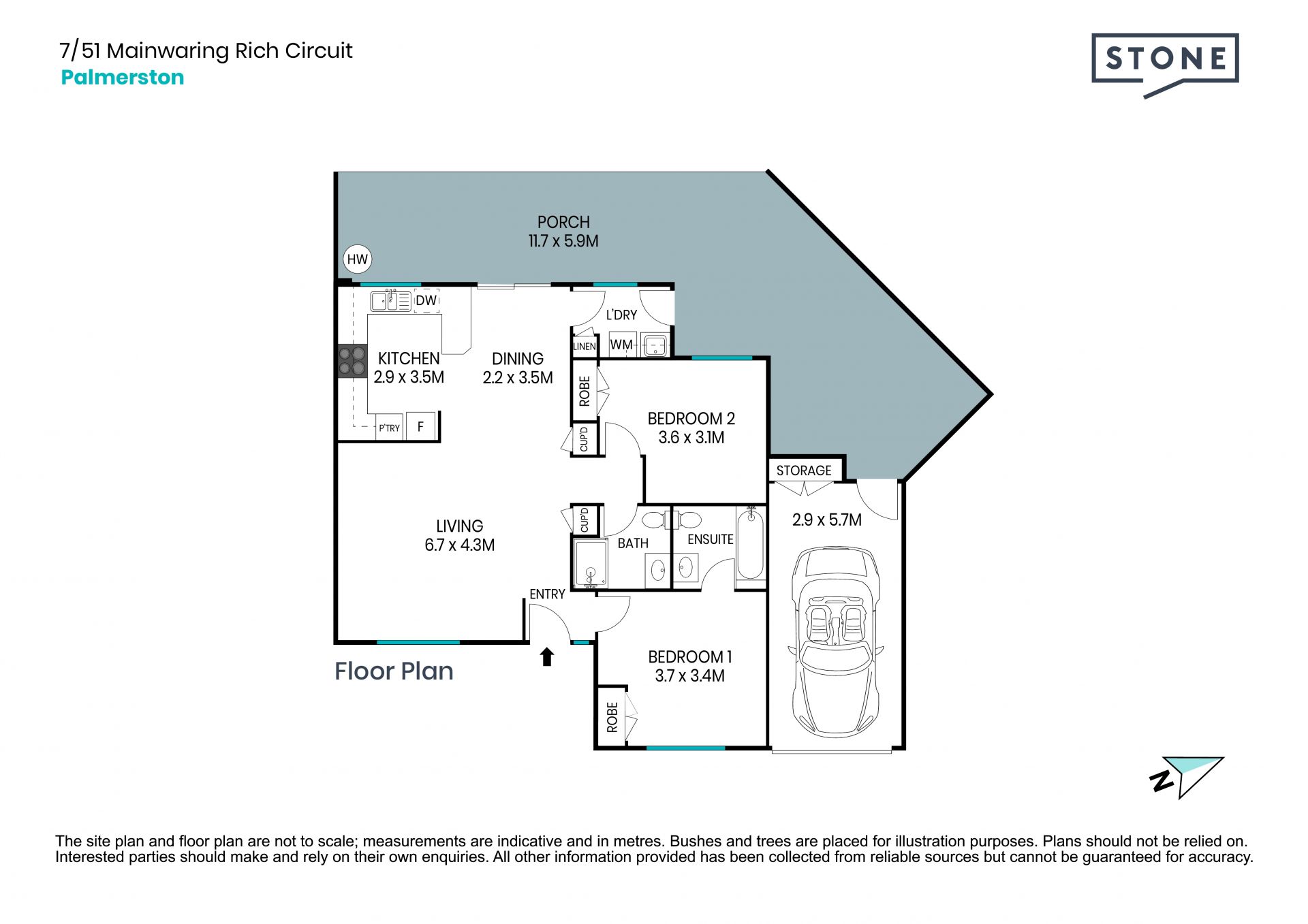 Single level townhouse at the end of a quiet complex.