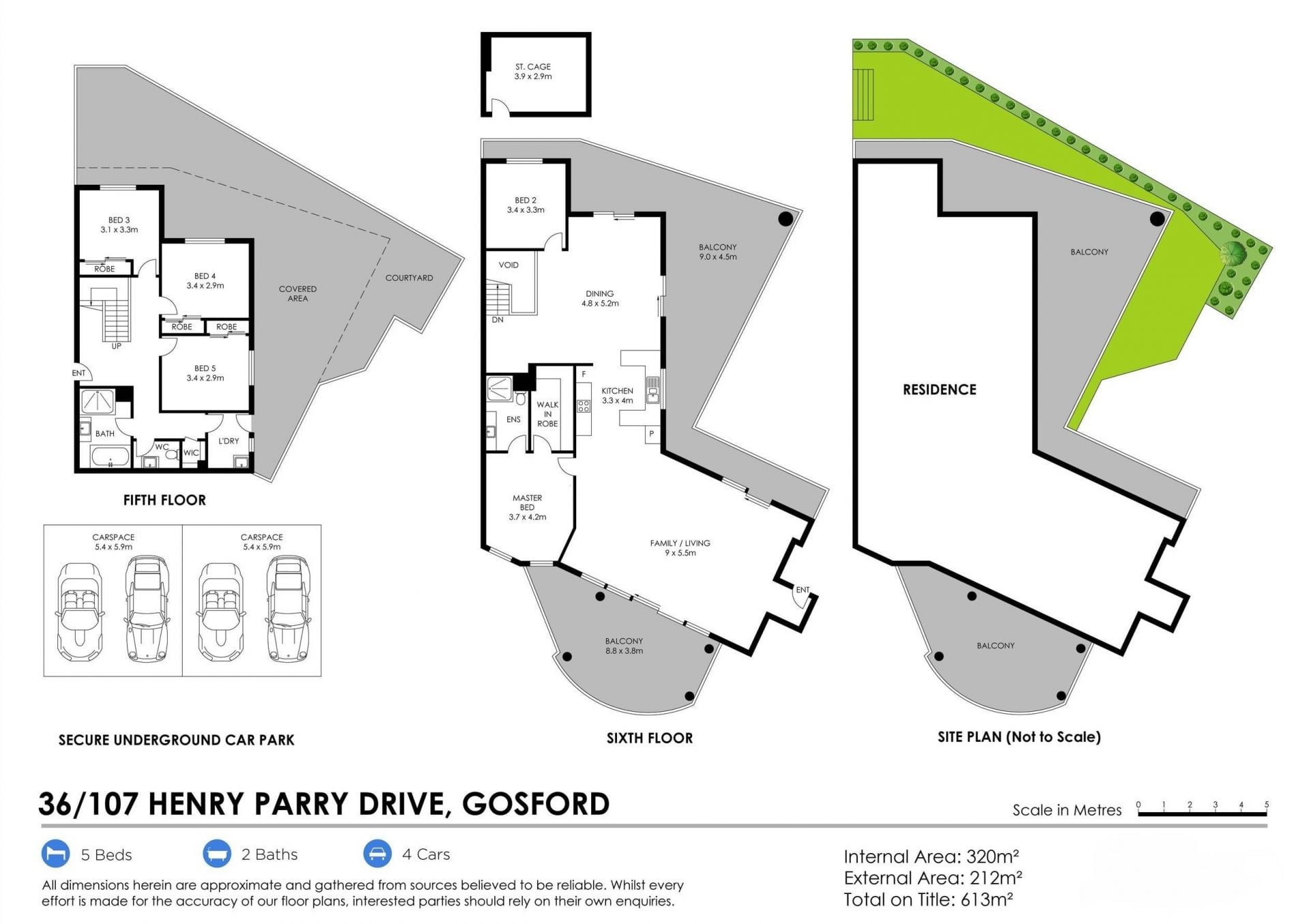 Extraordinary House-Like Scale | 4 Bed + Study Penthouse | Water Views