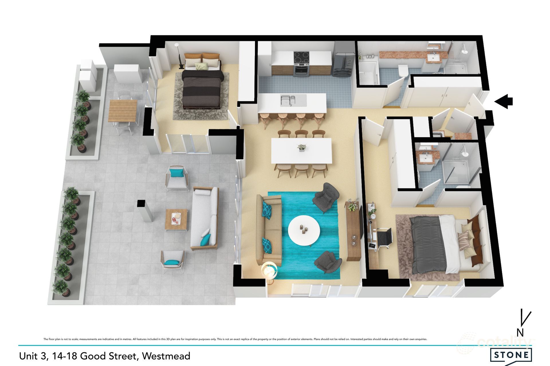 Stylish Two Bedroom Apartment In Perfect Location!