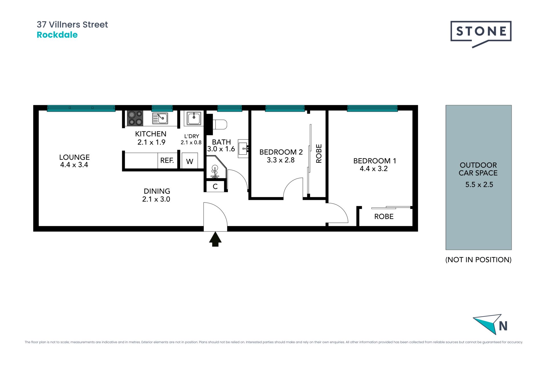 Two Bedroom Apartment Close to Public Transport and Amenities