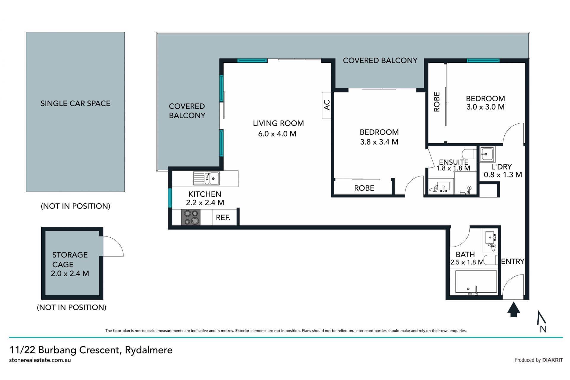 Near new security apartment in central location