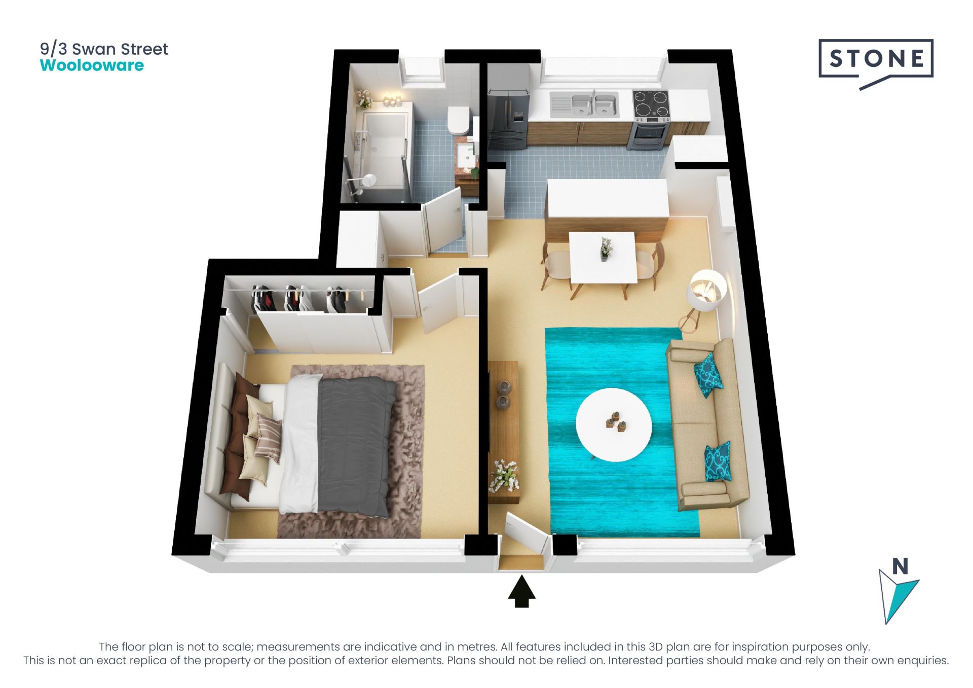 Fresh and bright interiors and only 50 metres walk to Woolooware station
