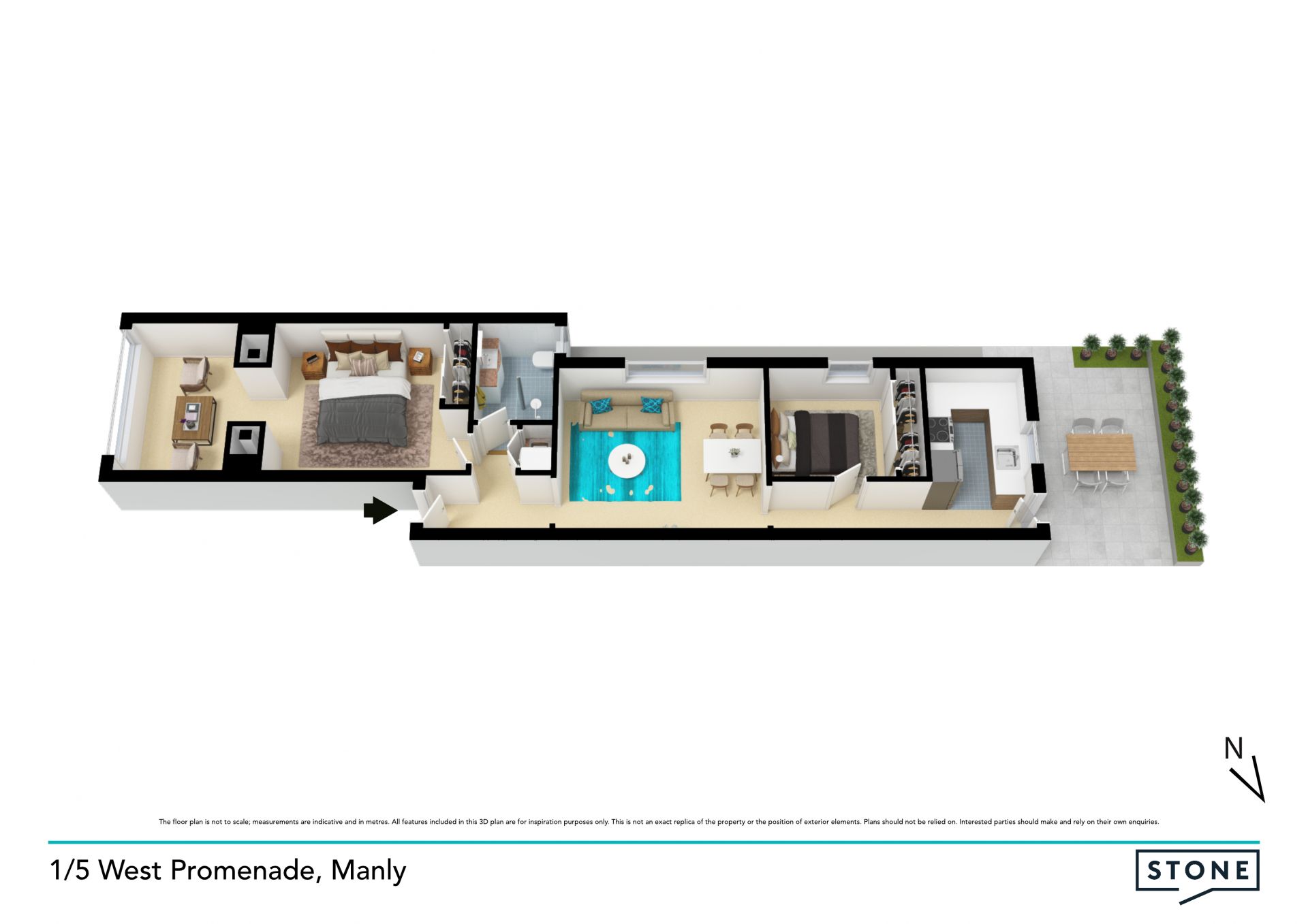 Art Deco garden apartment in a key central setting