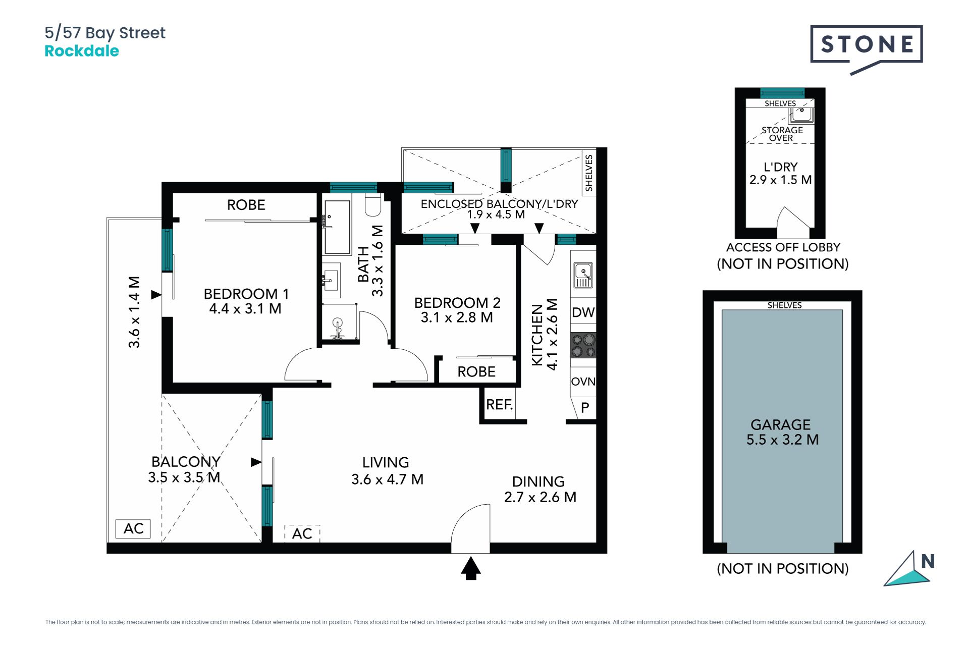 Spacious north-facing apartment