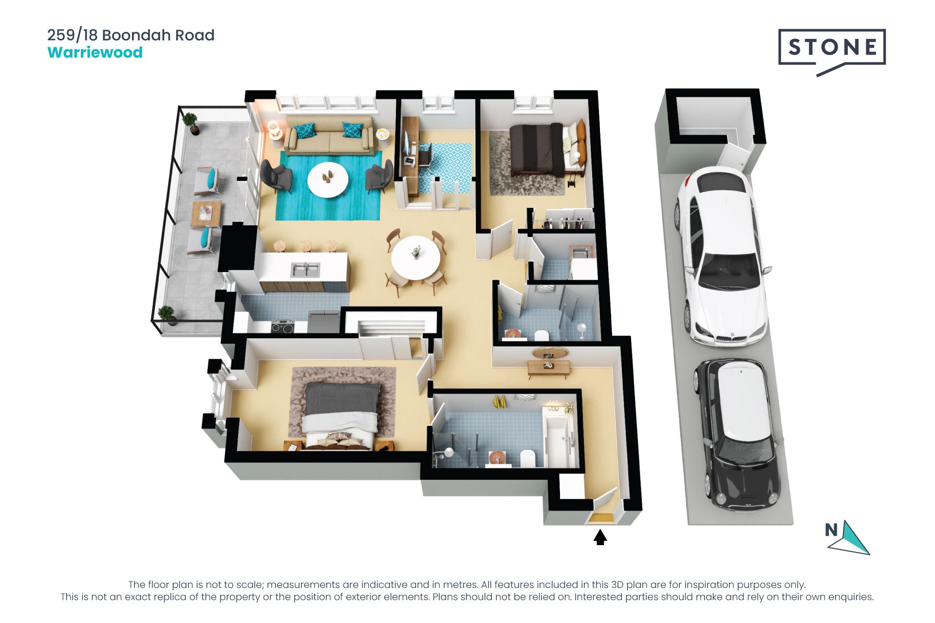 Stylish top-floor premium apartment with serene outlook & home office