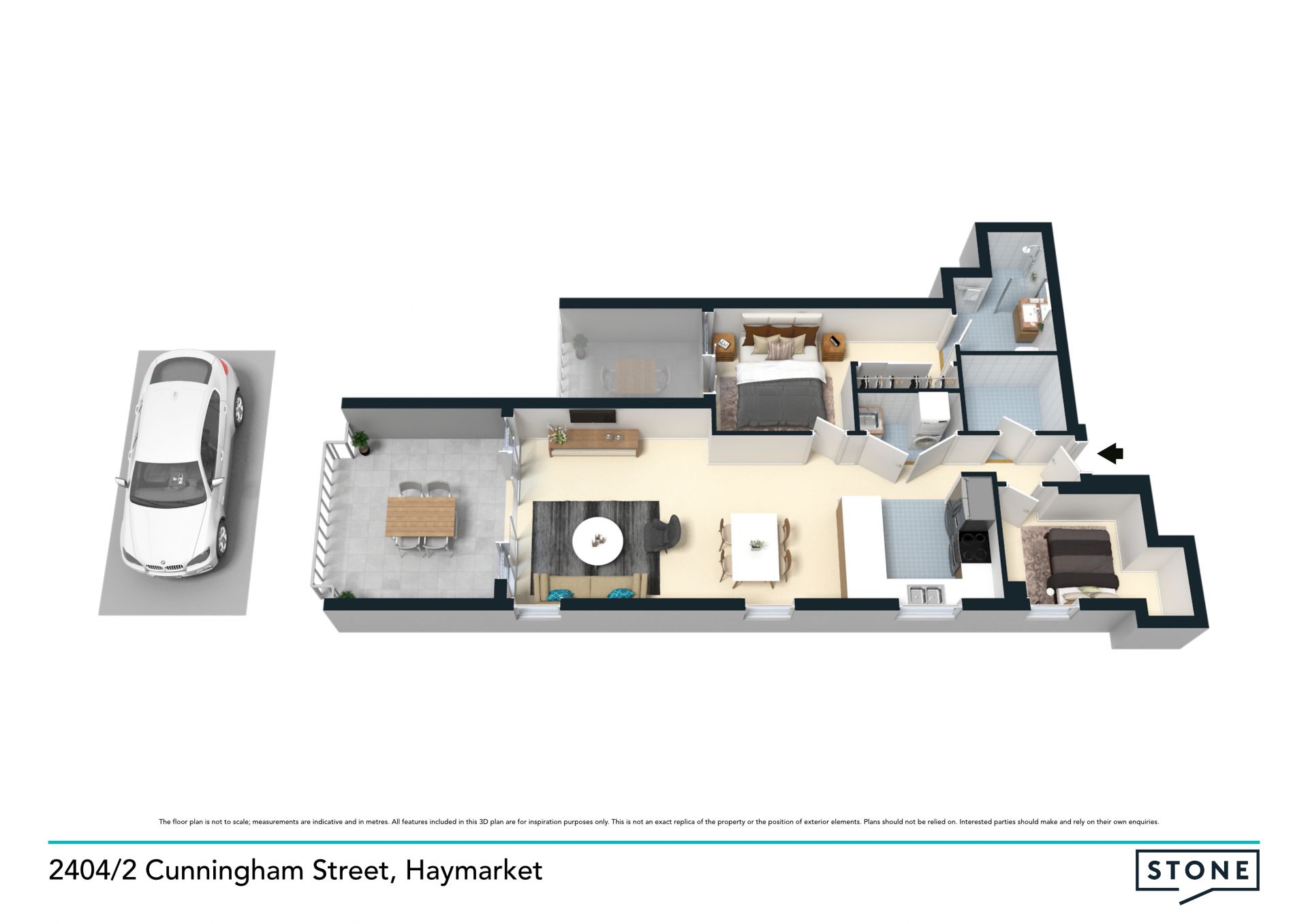 PRIVATE INSPECTIONS WELCOME
Inner city apartment with security parking