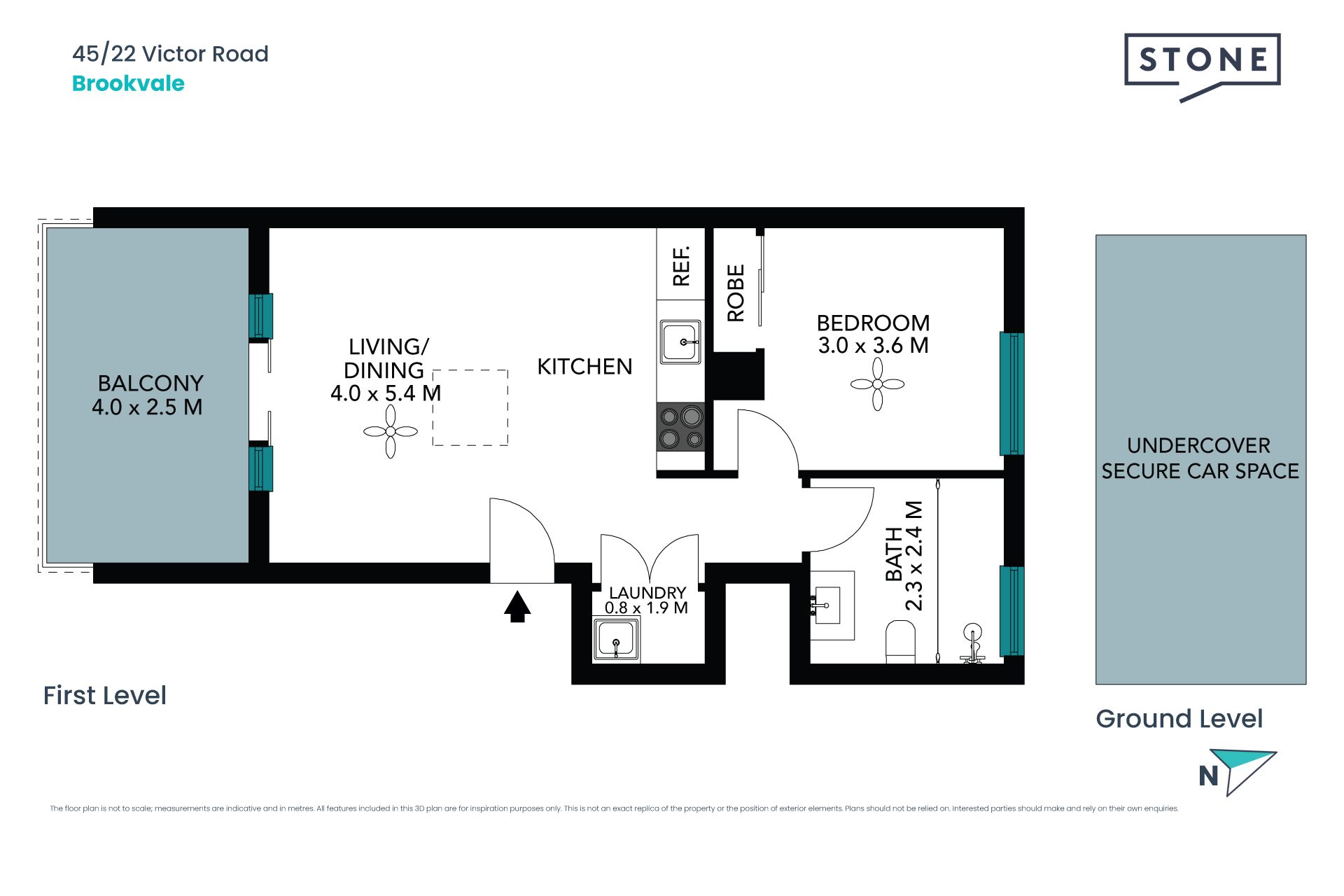 Light and bright top floor executive apartment in modern building