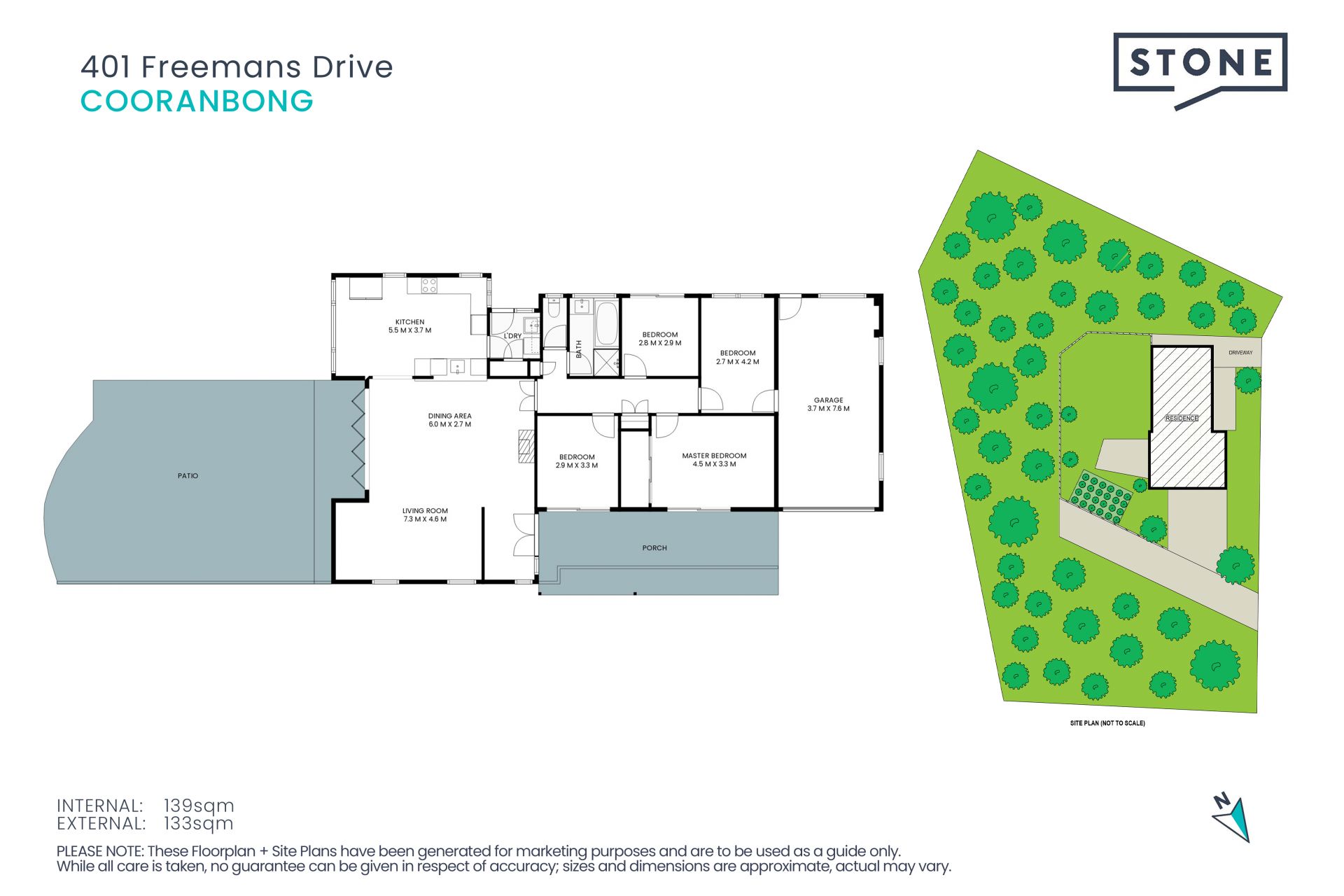 Single level home on 3105m2