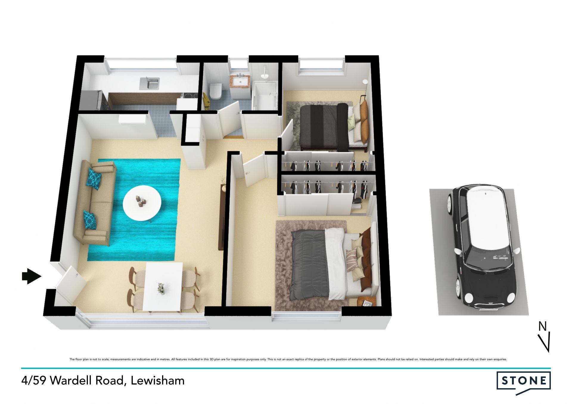 Super convenient, North facing apartment