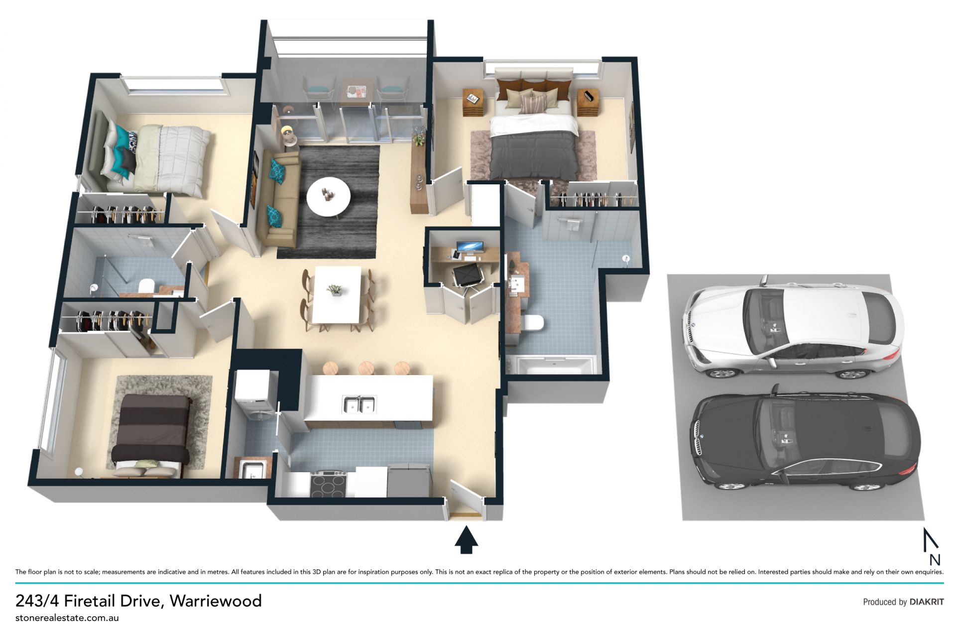 Spacious second floor apartment with no common walls
