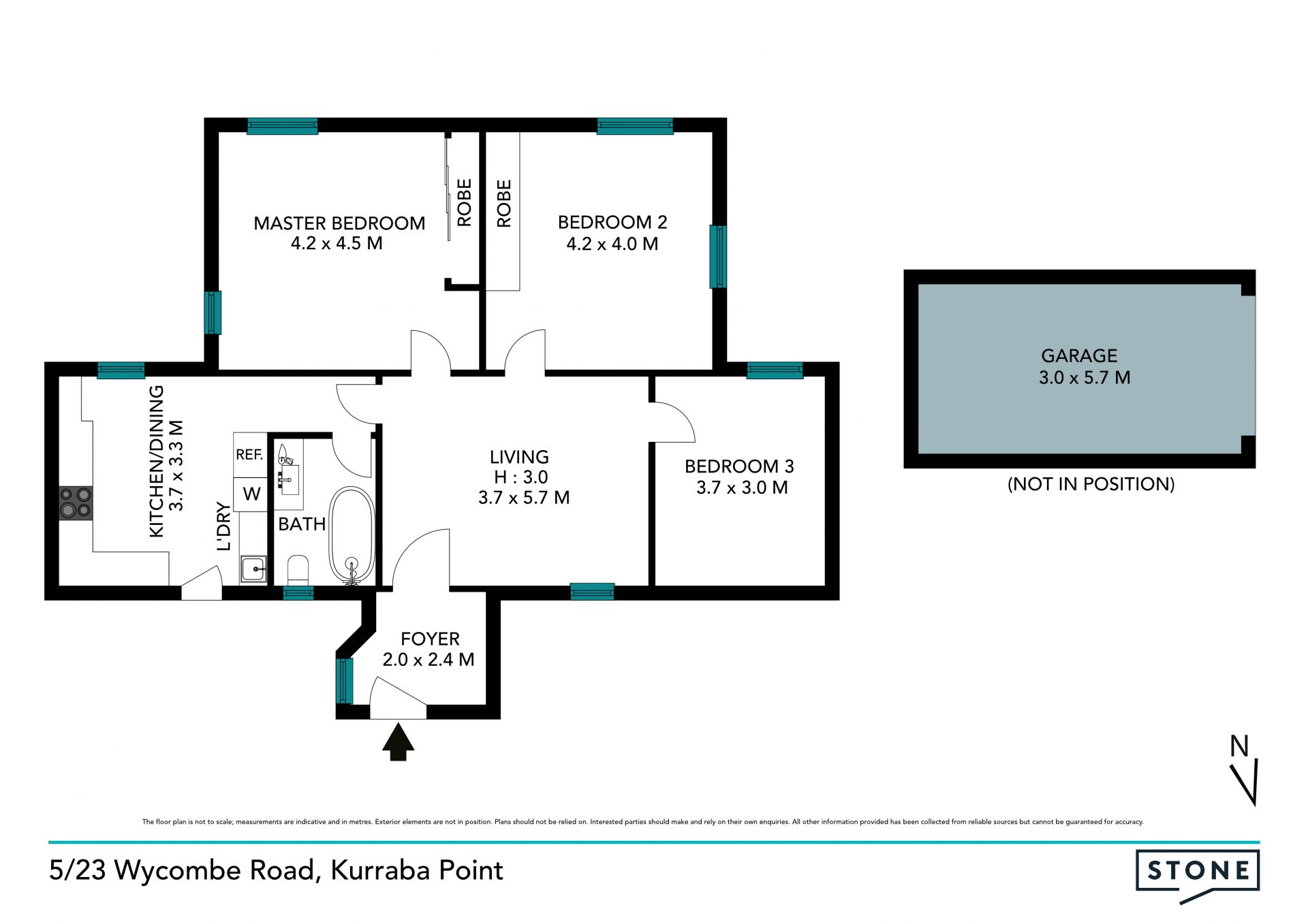 Rare oversized three bedroom apartment with city views