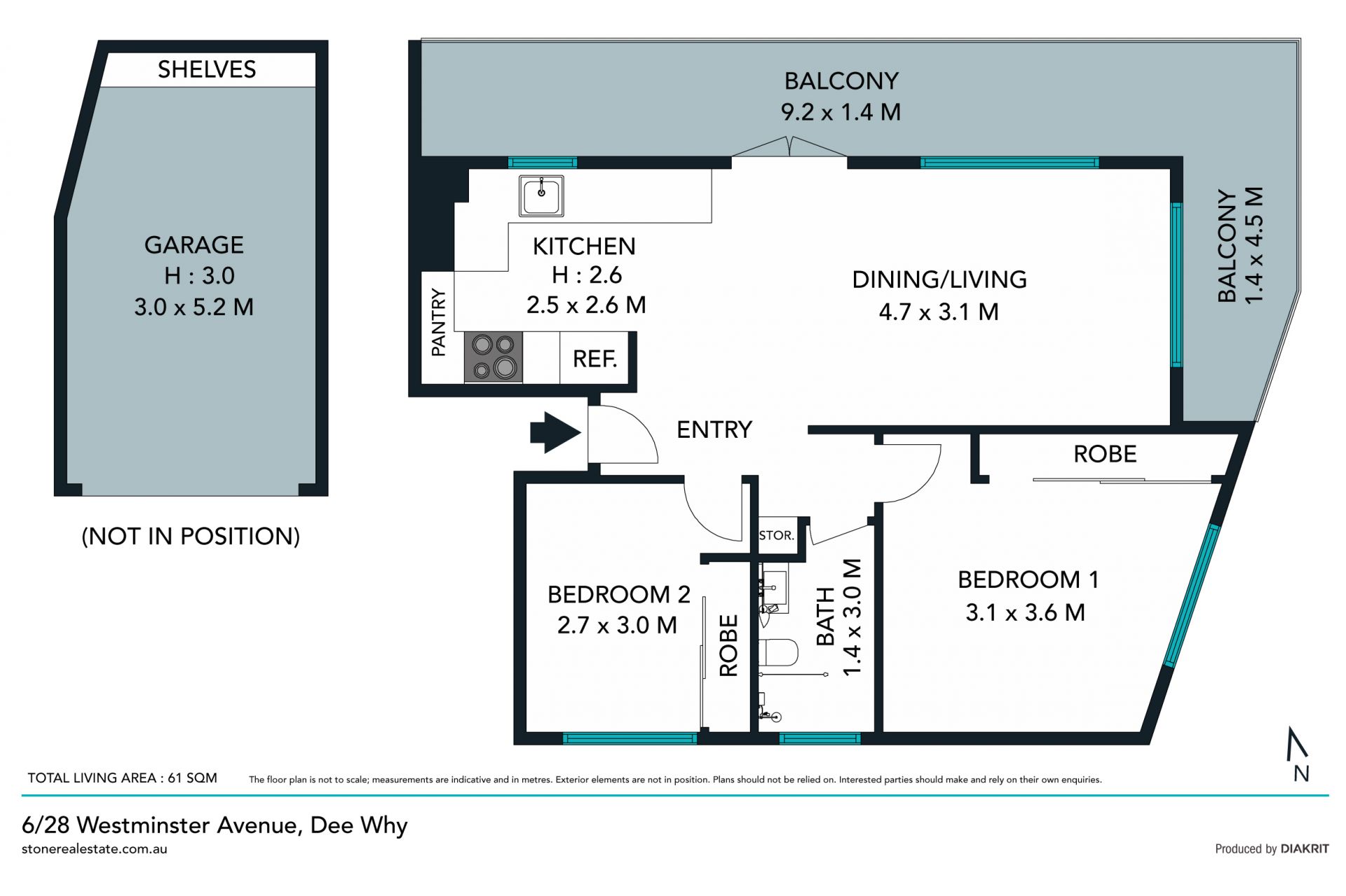 Private top floor with panoramic views