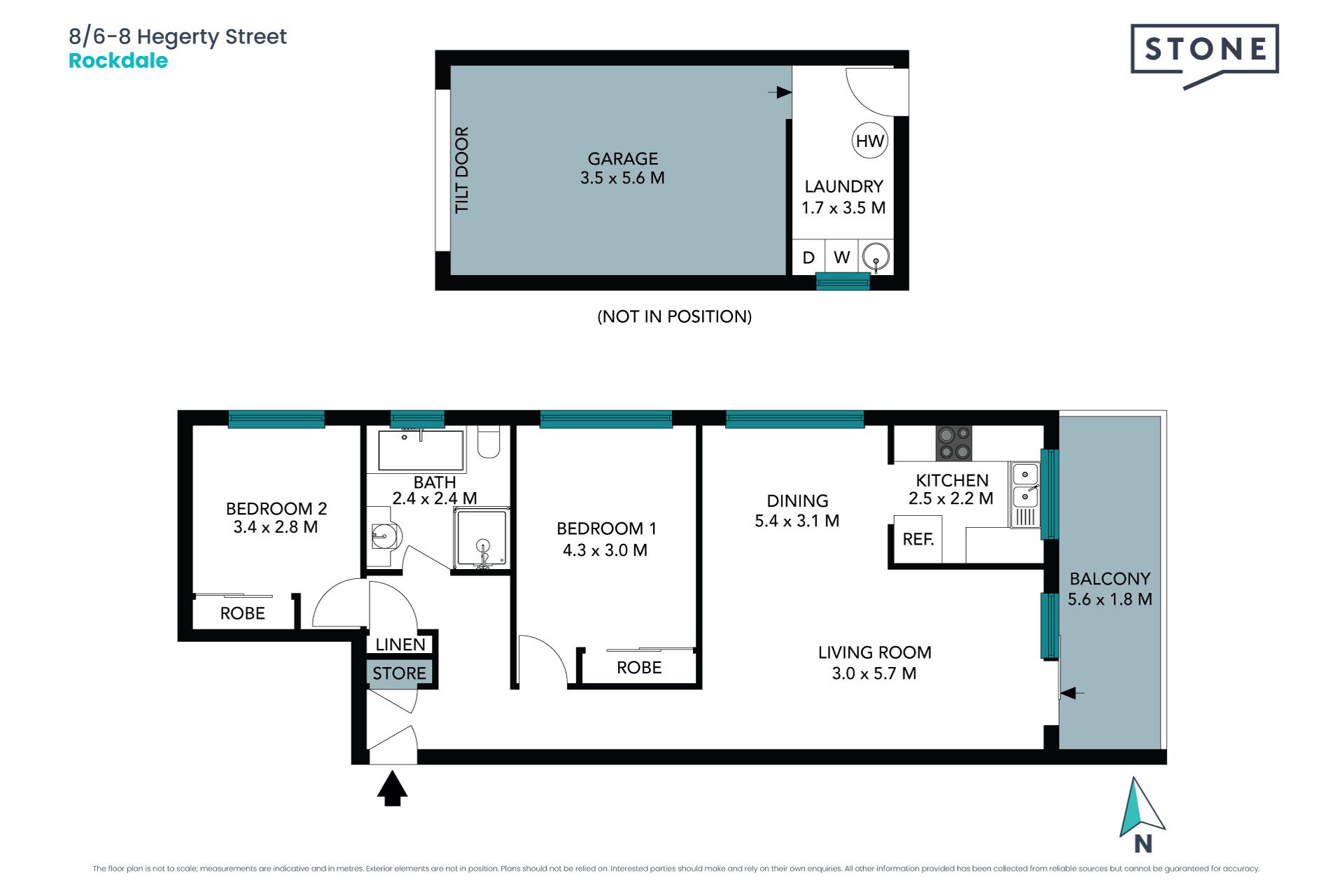 Tidy top floor unit in walk-everywhere hub
