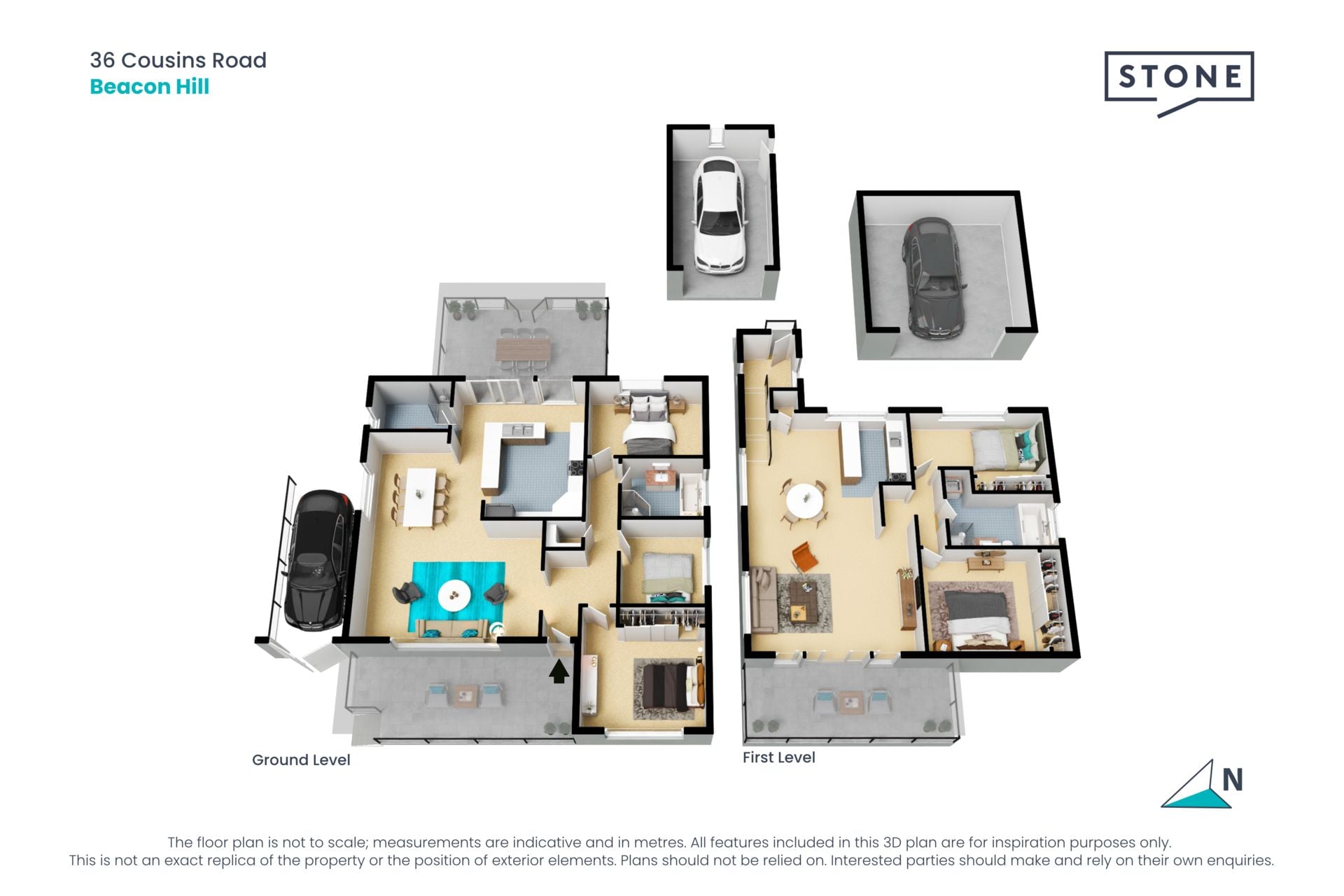 Dual family living with district views in quiet setting