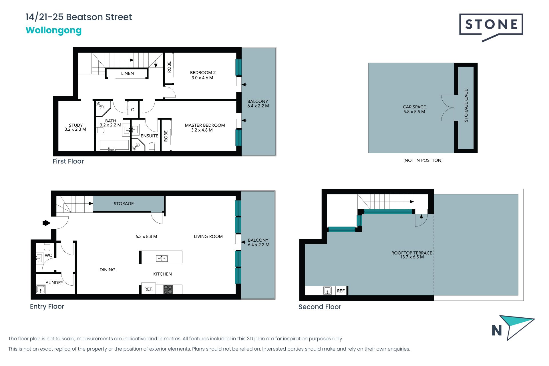 Impressive  tri-level apartment just moments to the beach