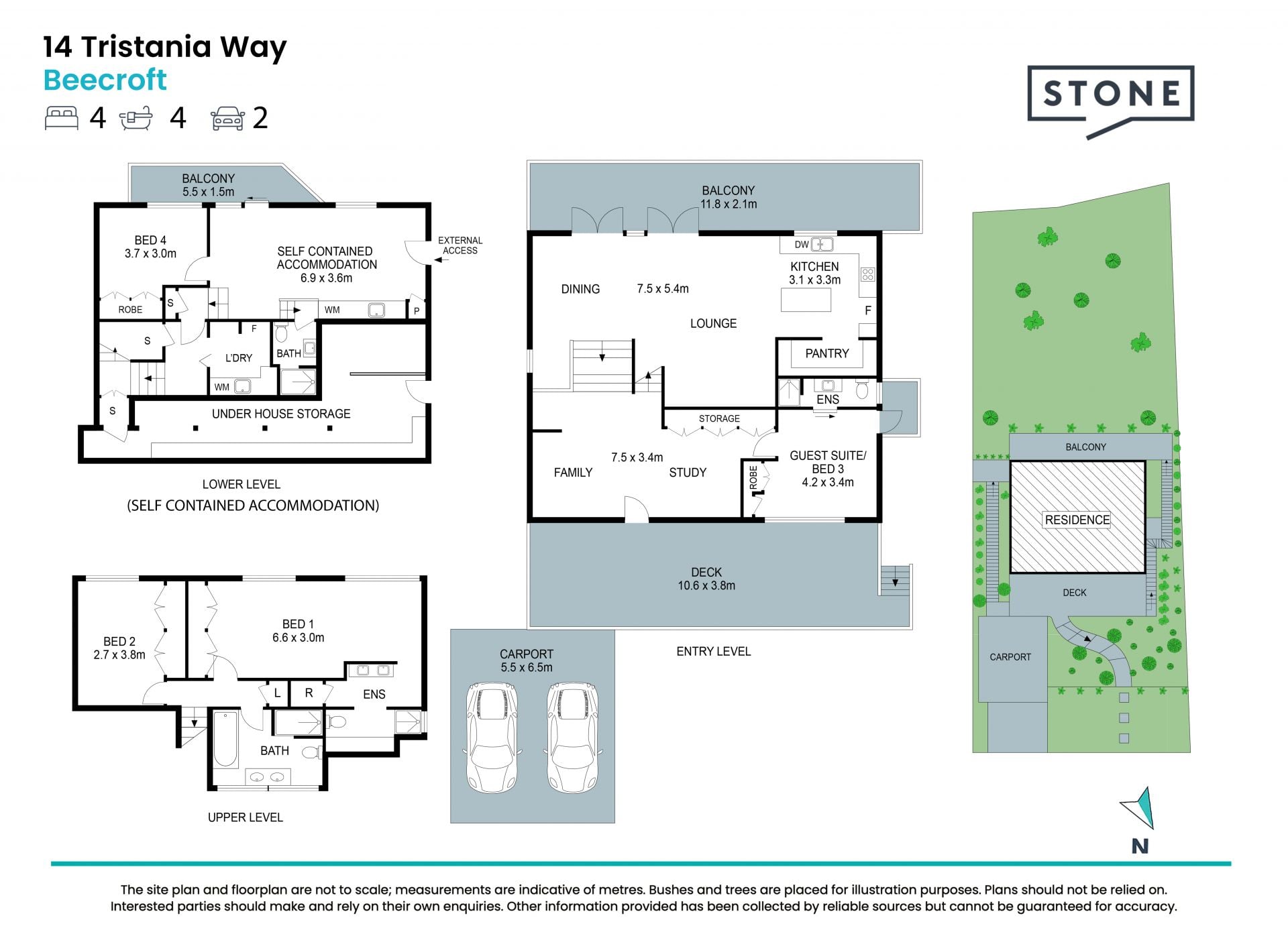 Modern family home with separate self-contained accommodation, Beecroft Public zone