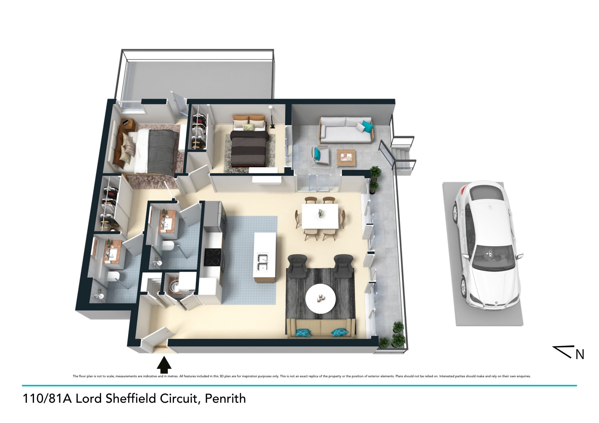 Spacious apartment with versatile floorplan