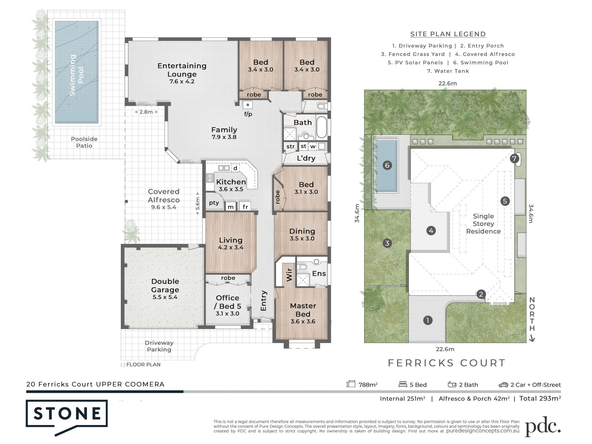 Desire 5 bedrooms, multiple living zones...and love a pool as well...?