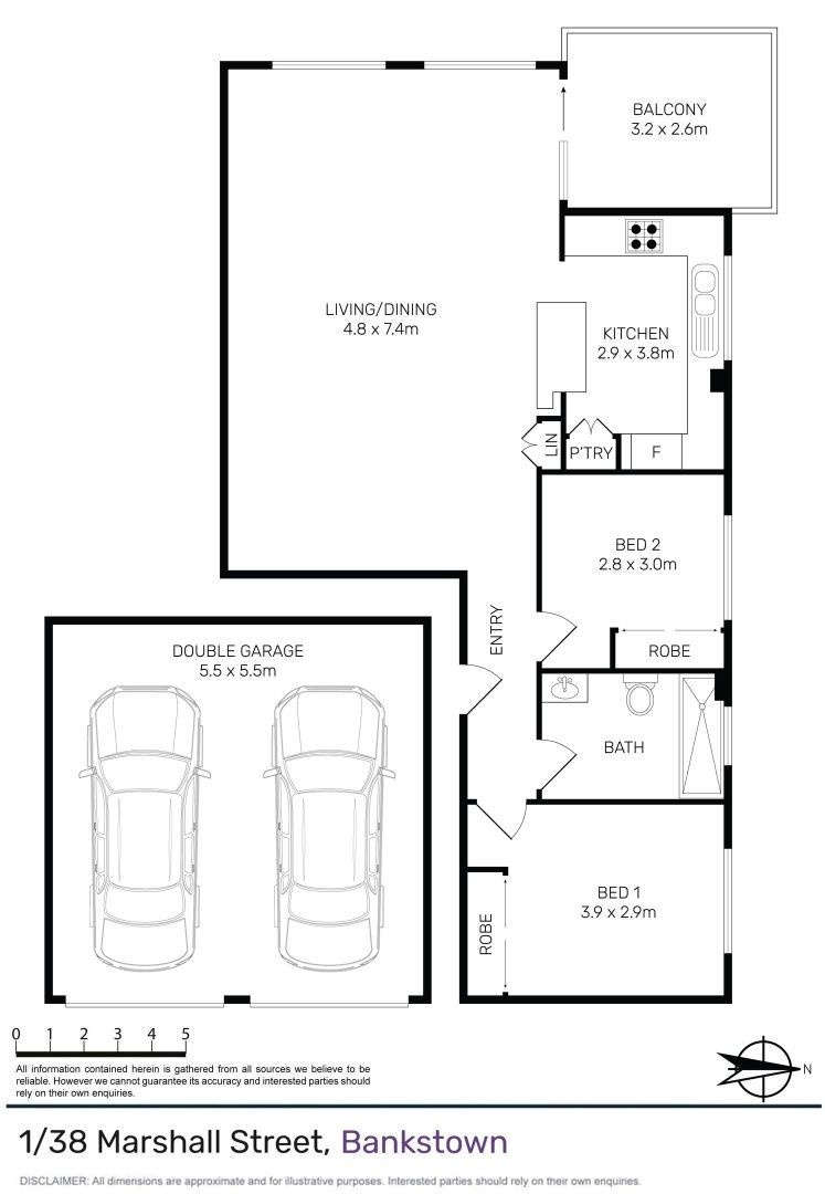 Modern pad, walk to trains and shops