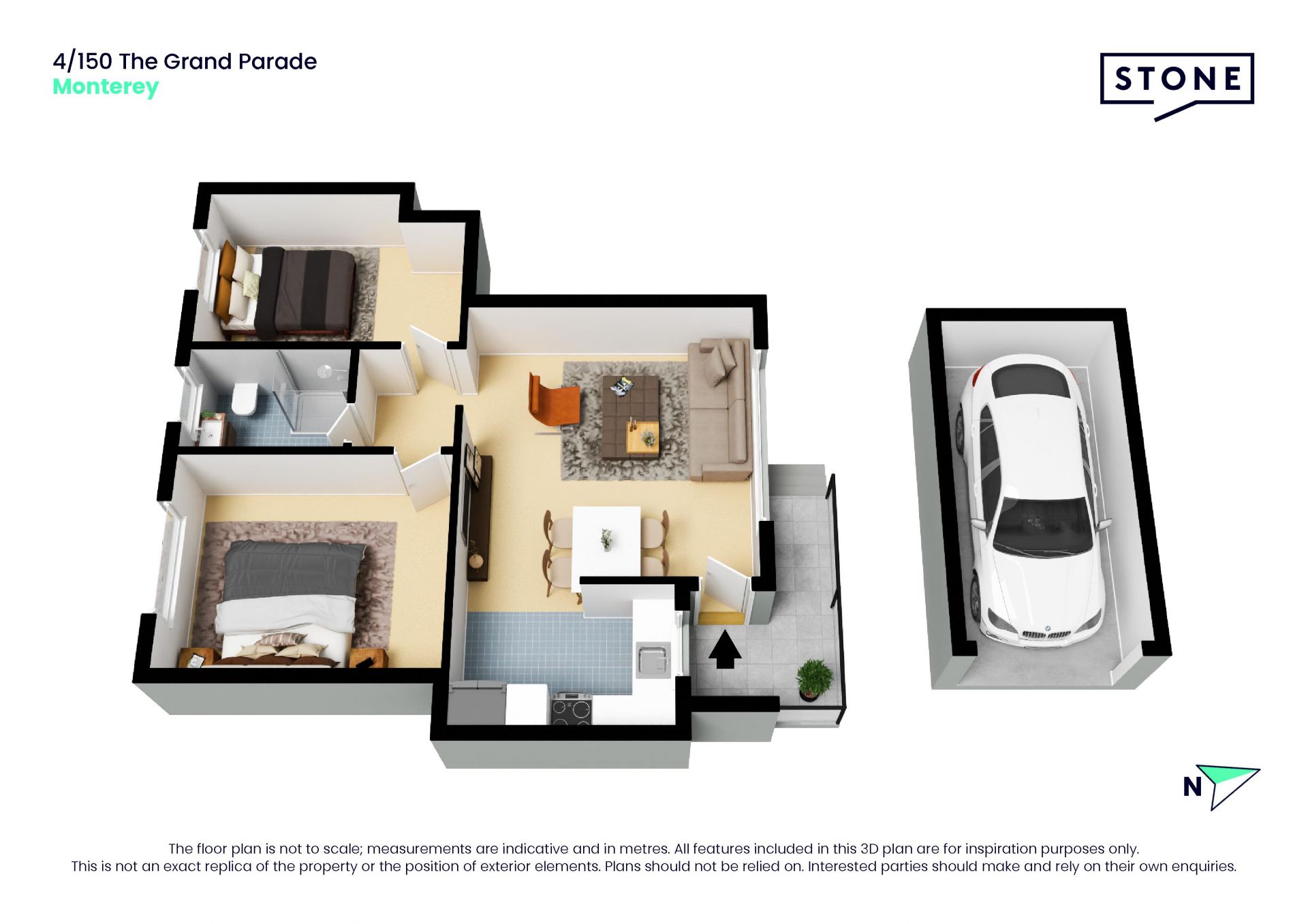 Ground floor beachside abode with north facing aspect