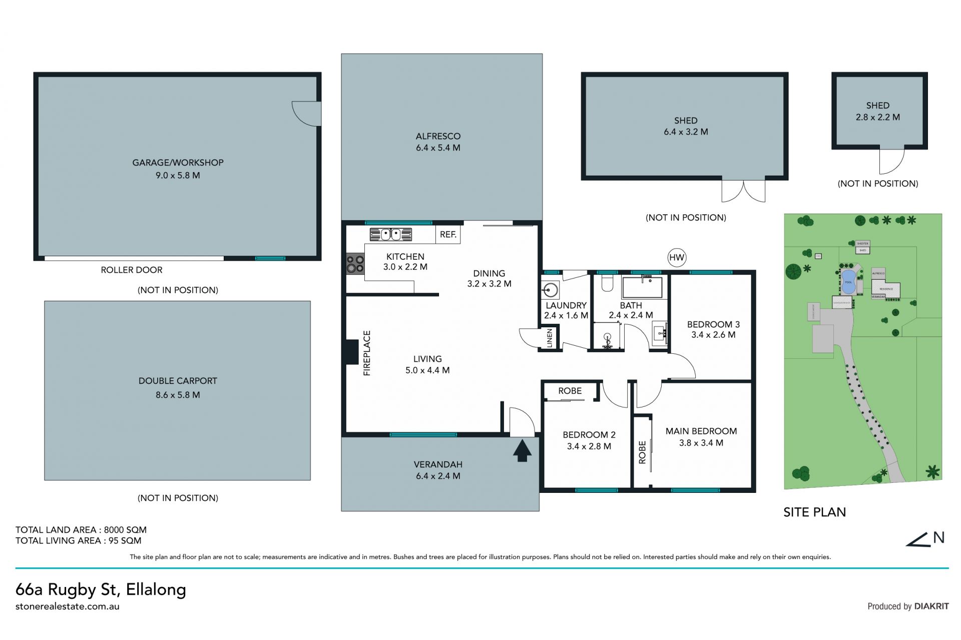 Village acreage living with pool