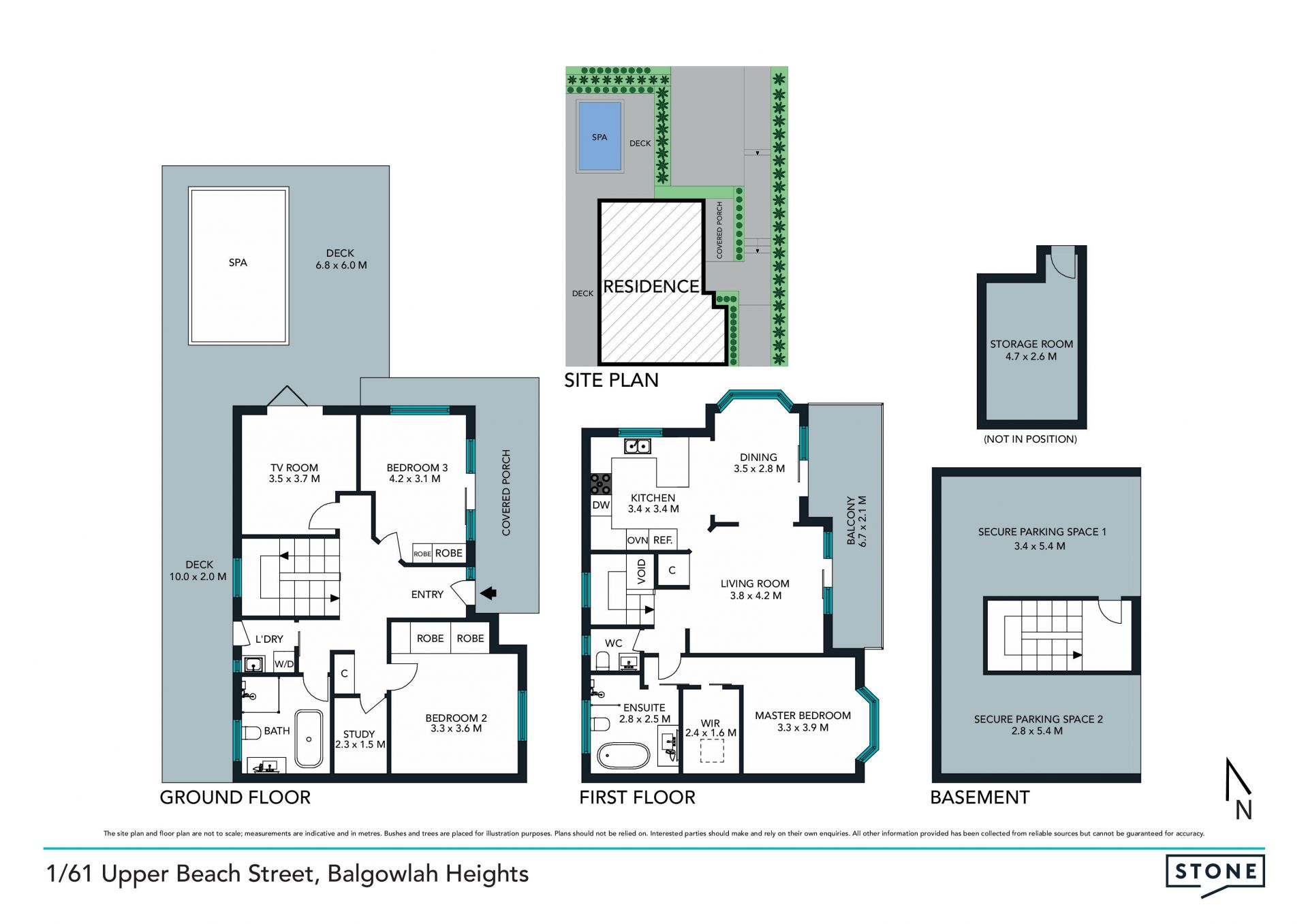 Stylish easycare entertainer with northerly views