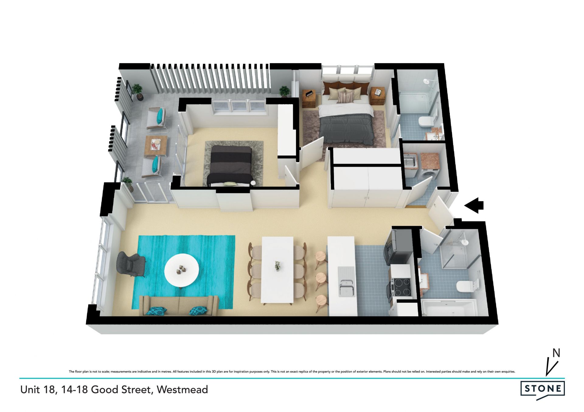 Stylish Brand New Two Bedroom Apartment