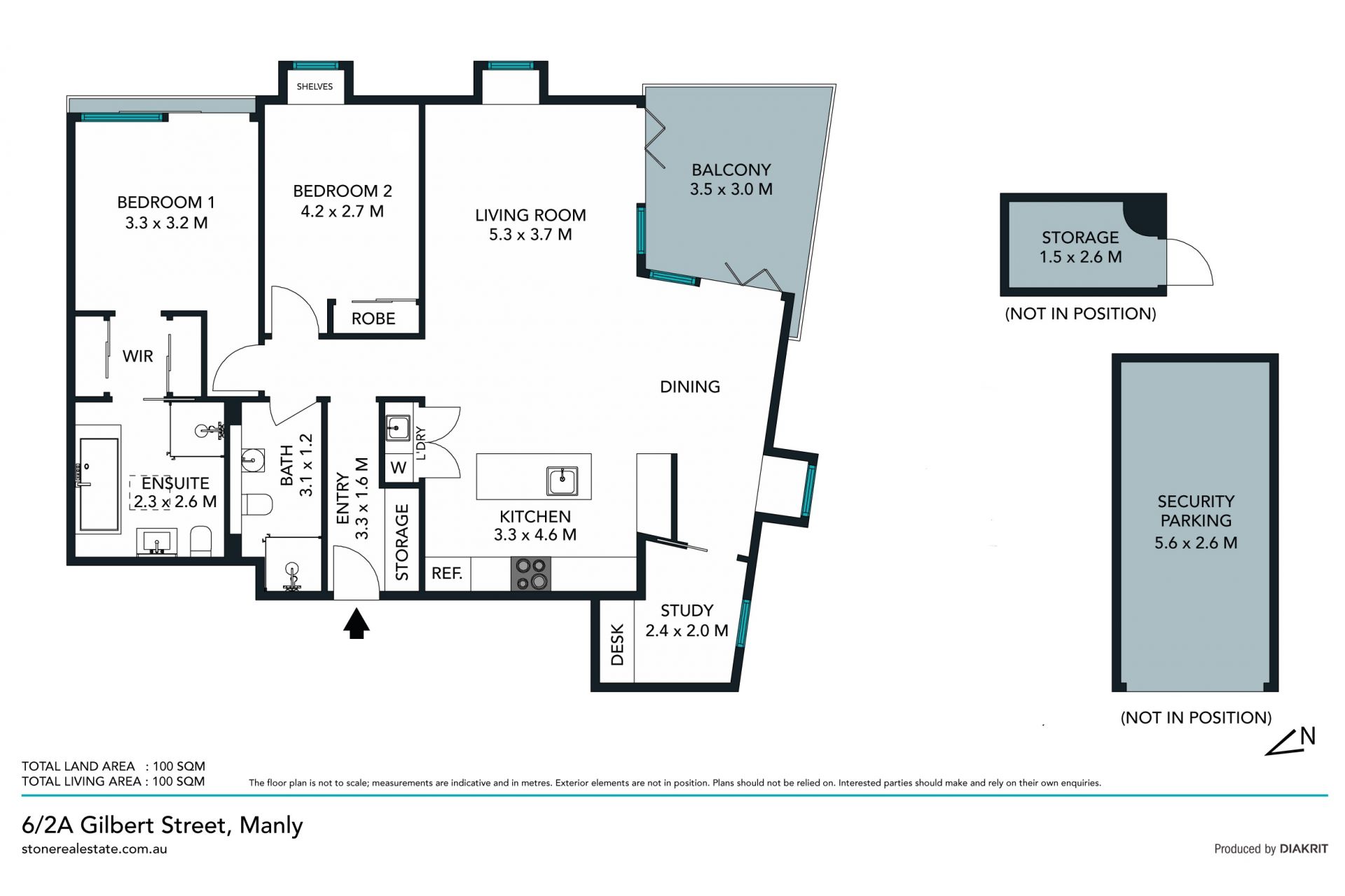 Ultra-chic 2 bedroom plus study/3rd bedroom apartment