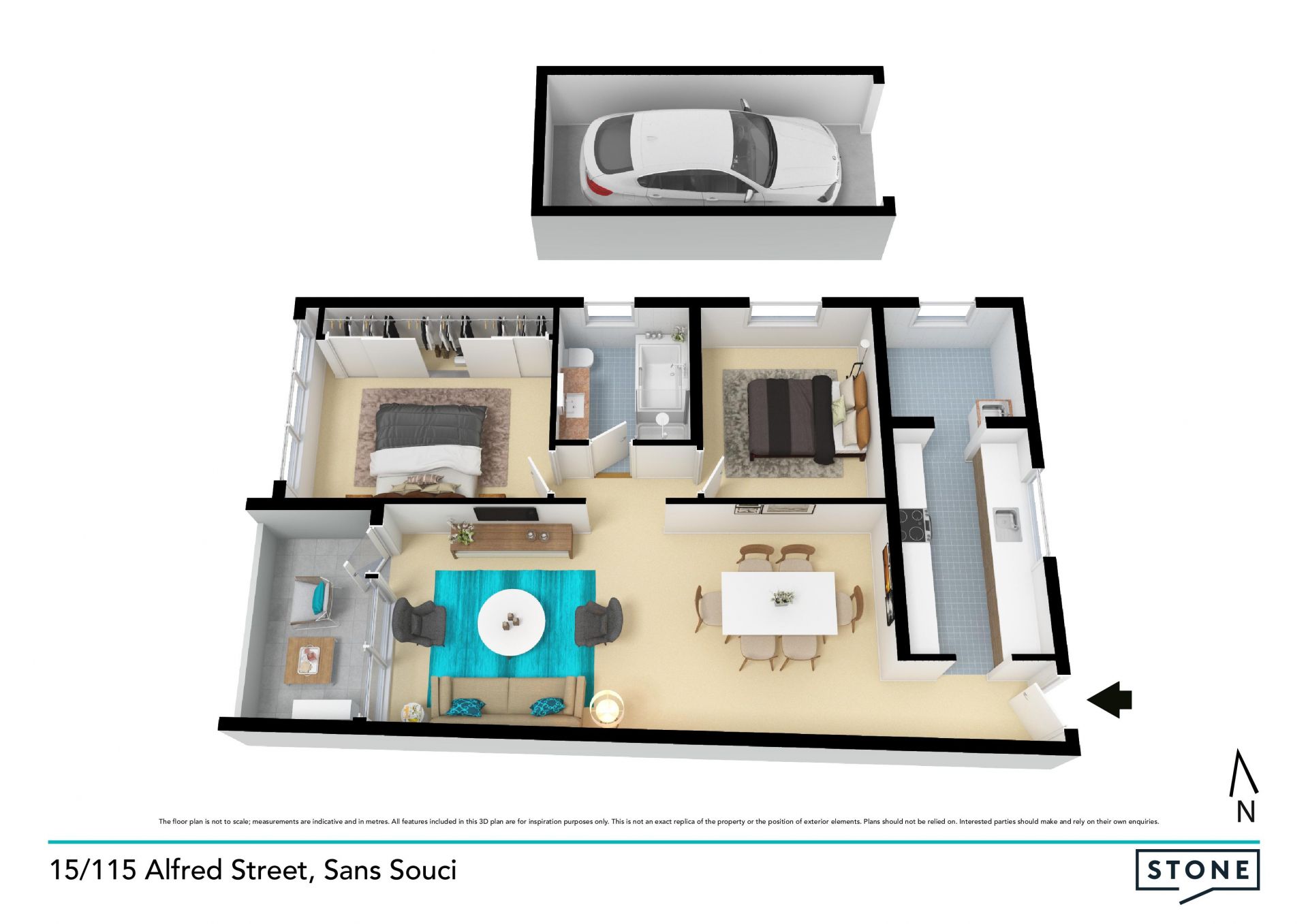 Bright spacious apartment close to the beach