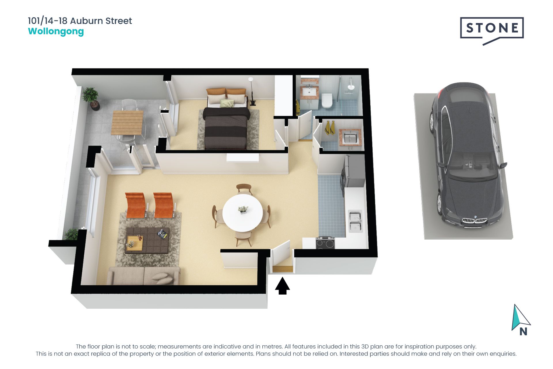 Modern apartment in central Wollongong location