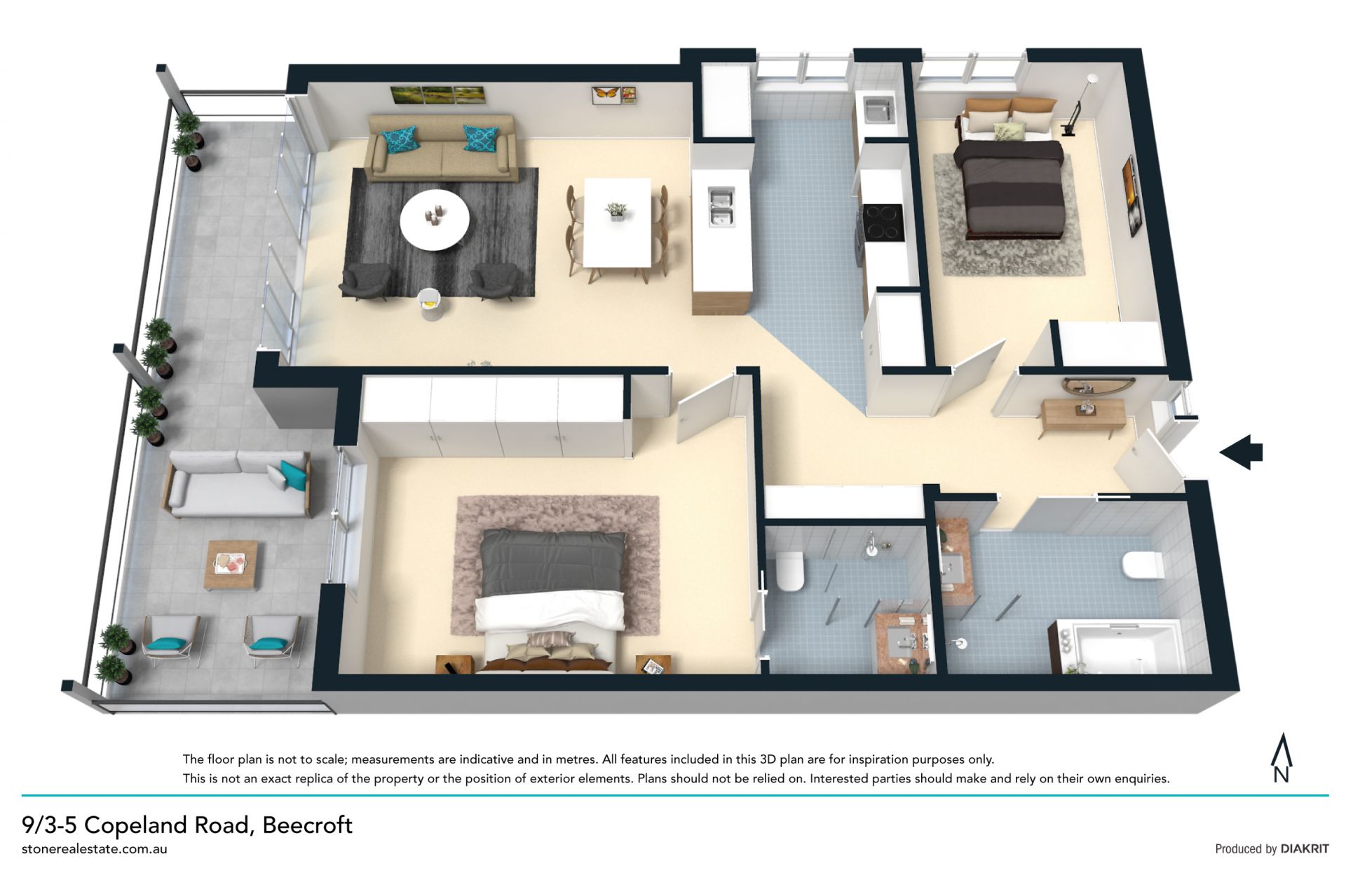 Oversized two bedroom apartment designed by Paul Meyer