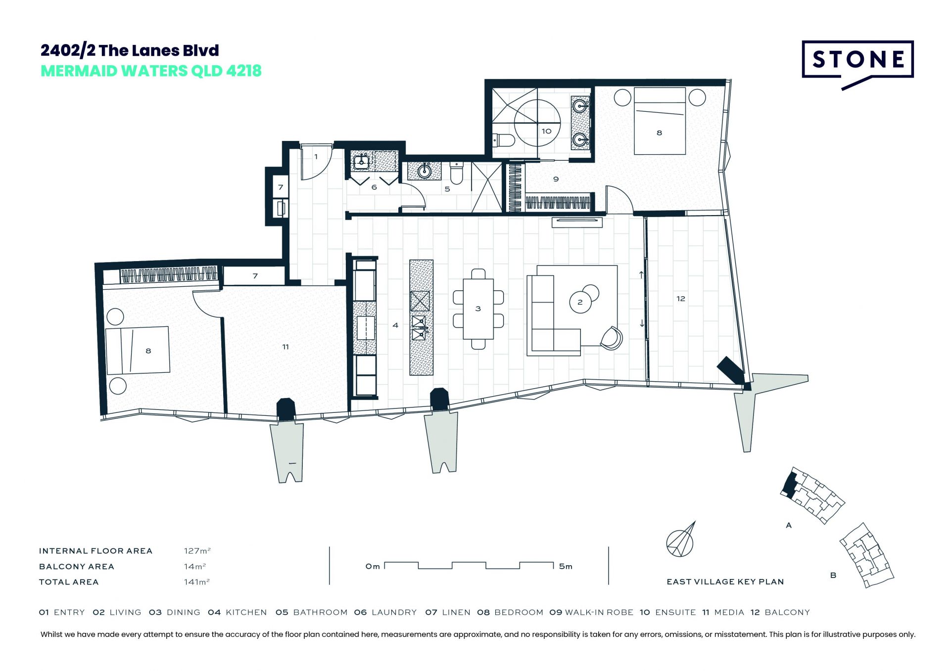 141sqm Apartment at The Lanes with 2 Bedrooms + MPR