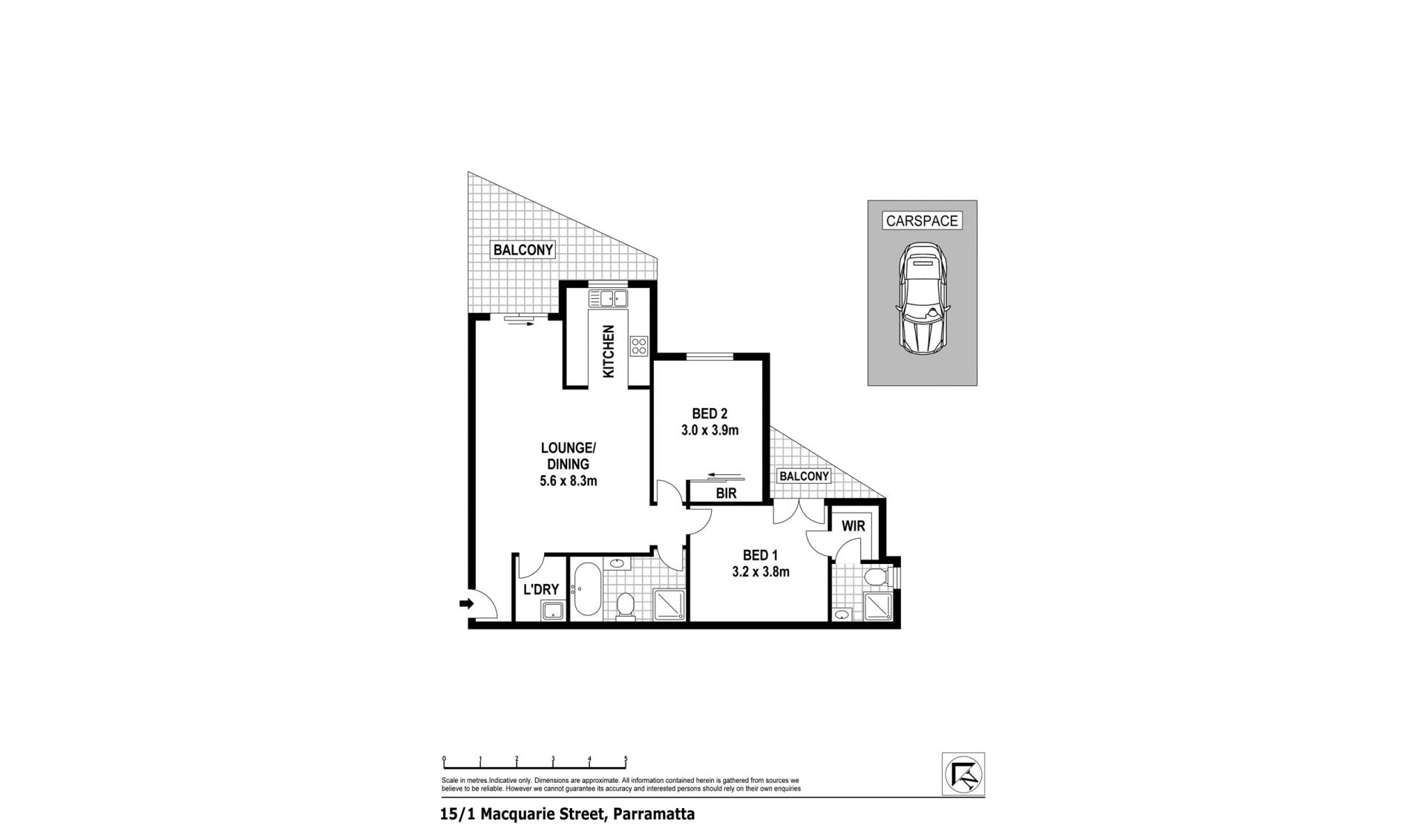 Refurbished Two Bedroom Apartment in Heart of Parramatta