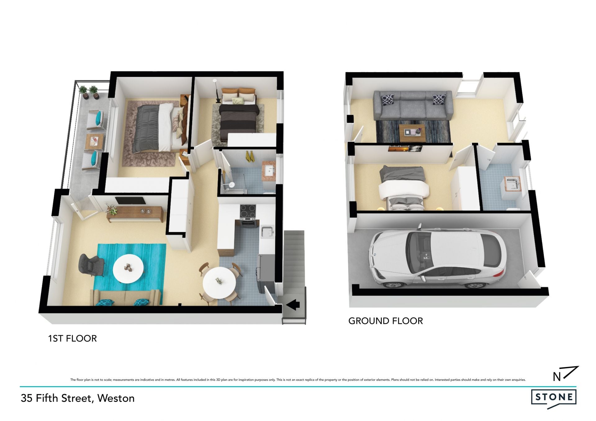 Readymade comfort over two bright levels