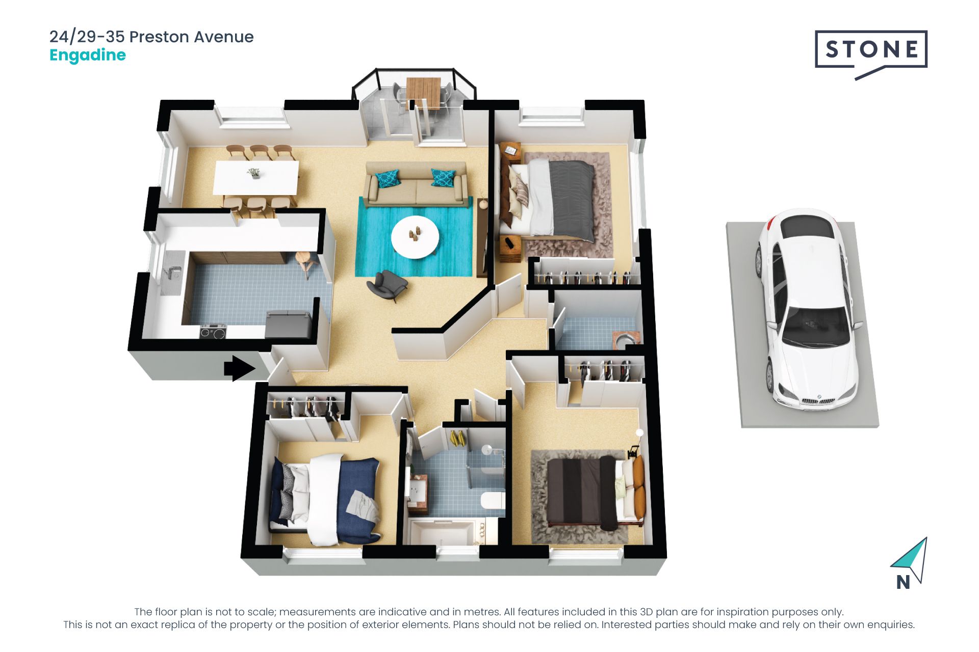 Spacious three bedroom unit in prime location