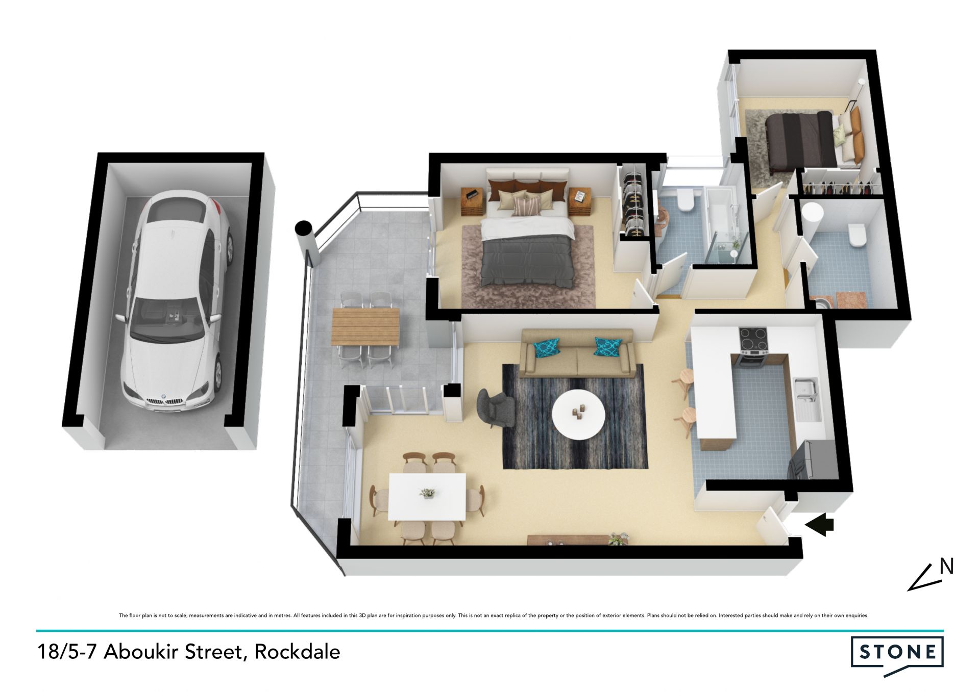 Absolute convenience, north and east facing secure complex