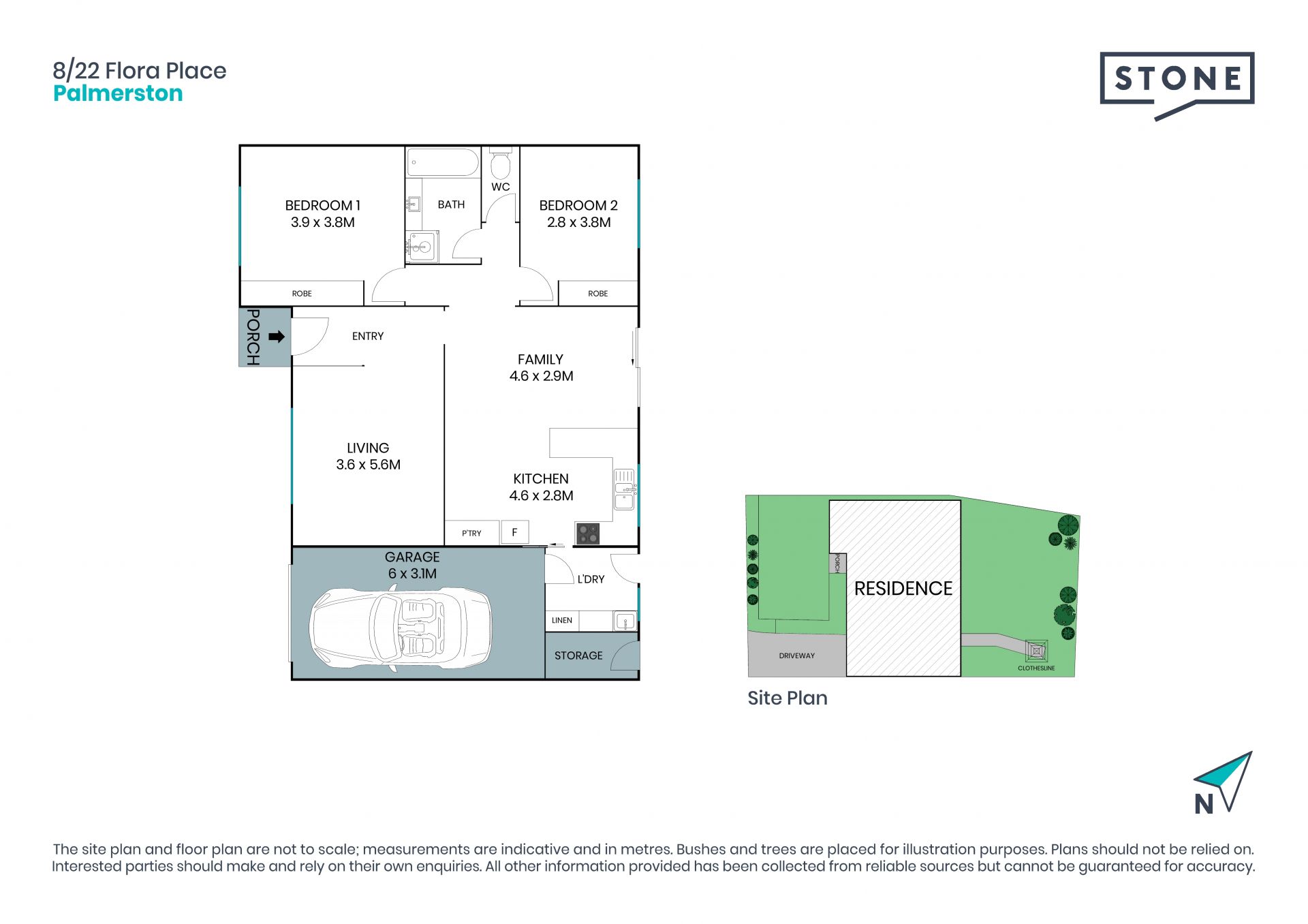 Single level townhouse with separate living areas and separate grassed yards.