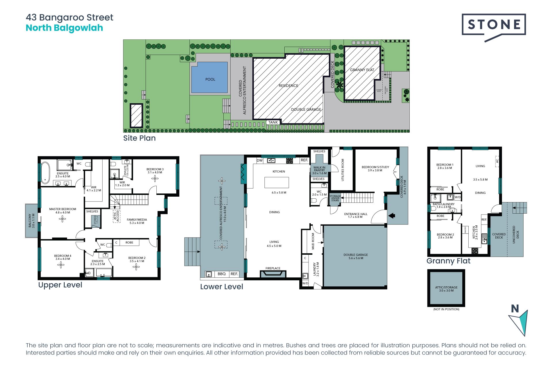 Exceptional private family retreat with separate granny flat