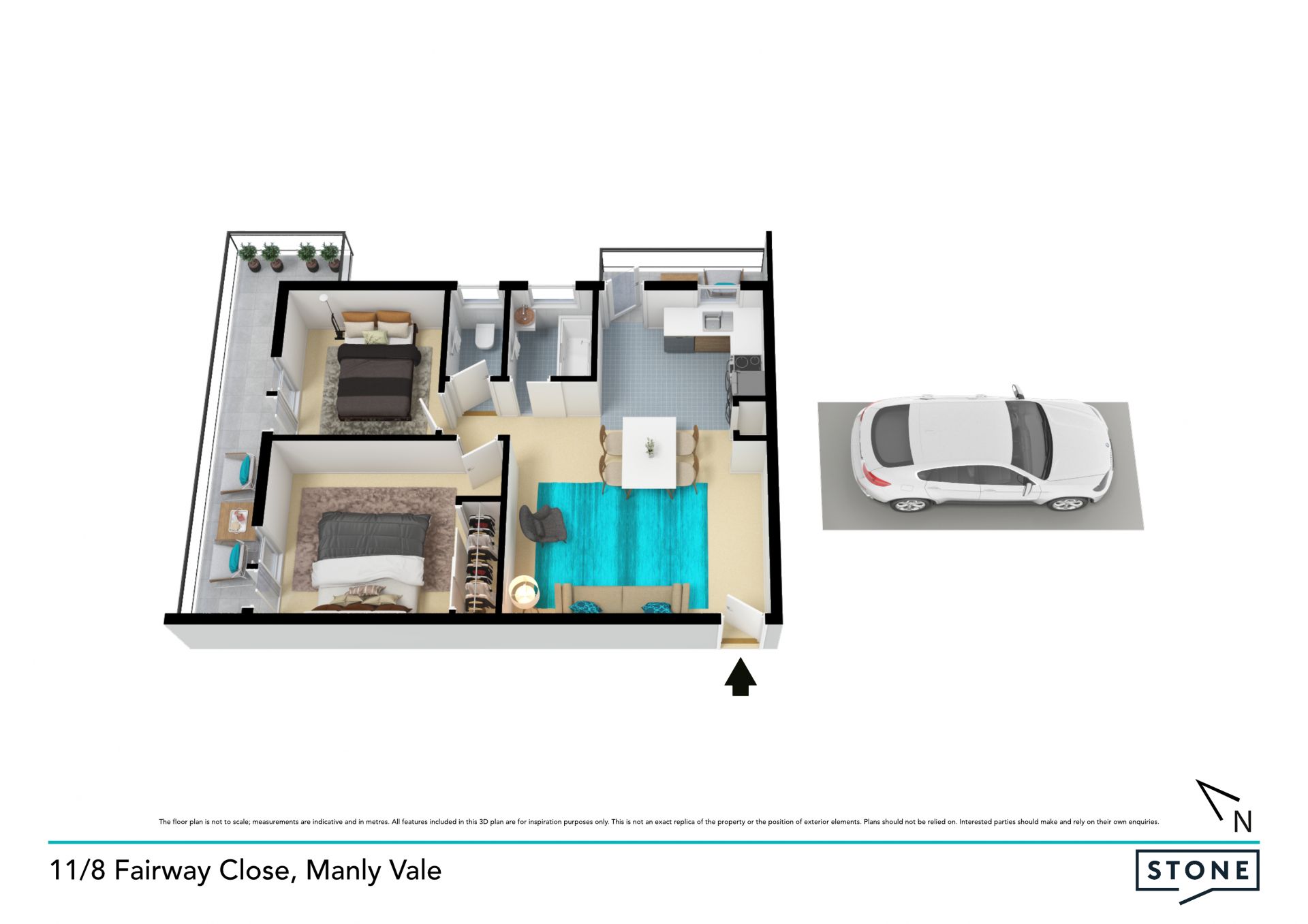Chic contemporary pad in convenient local