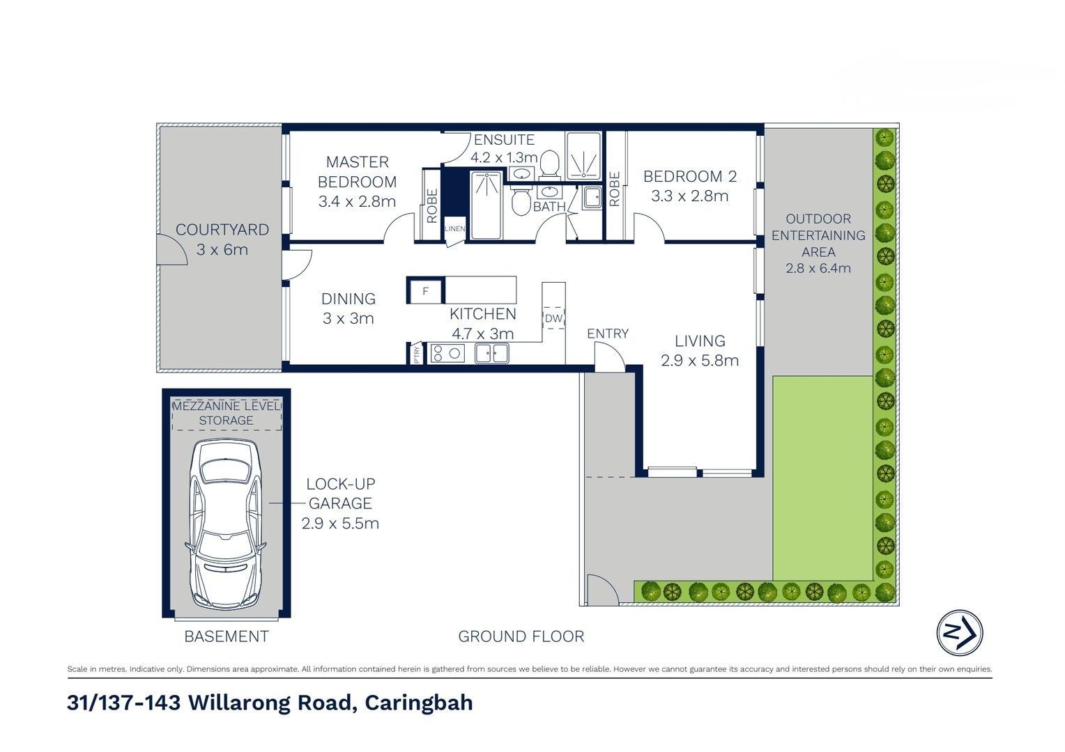 Villa style apartment - private street access