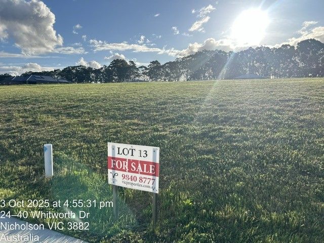 Lot 13/53 Whitworth Drive, Nicholson VIC 3882