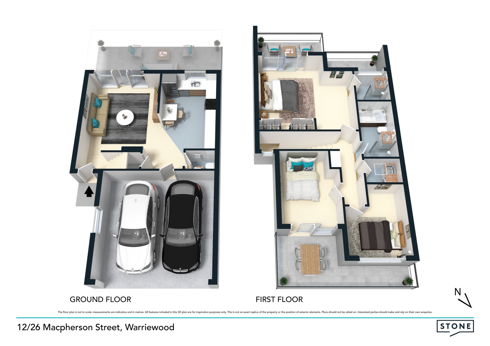 Recently renovated townhome with tropical courtyard
