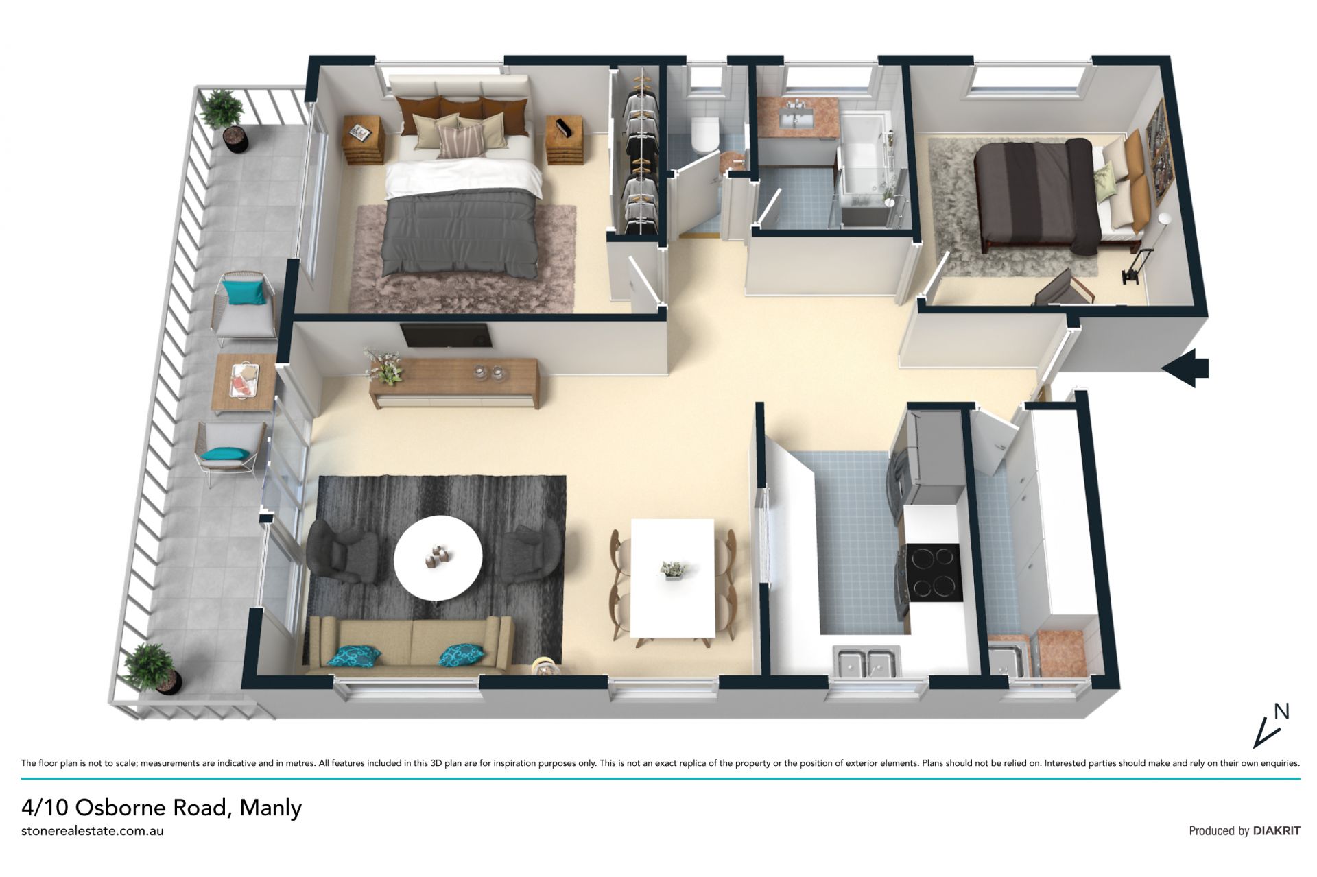 Sunlit harbourside pad brimming with potential