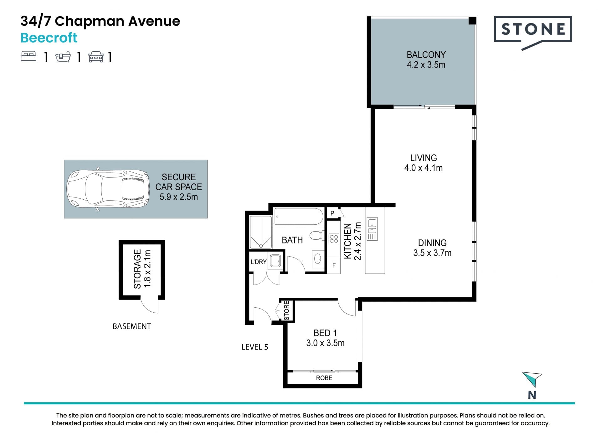 Spacious one bedroom apartment at 'The Croft', Beecroft Public zoned