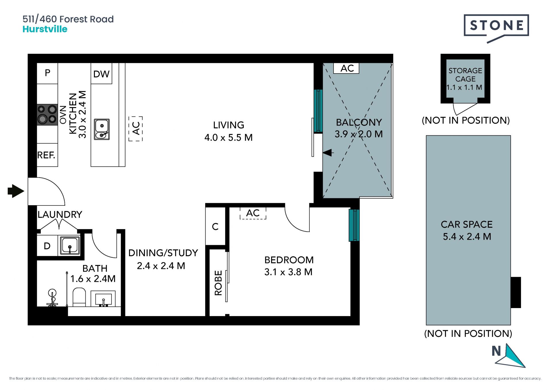 Oversized one bedroom apartment in convenient location