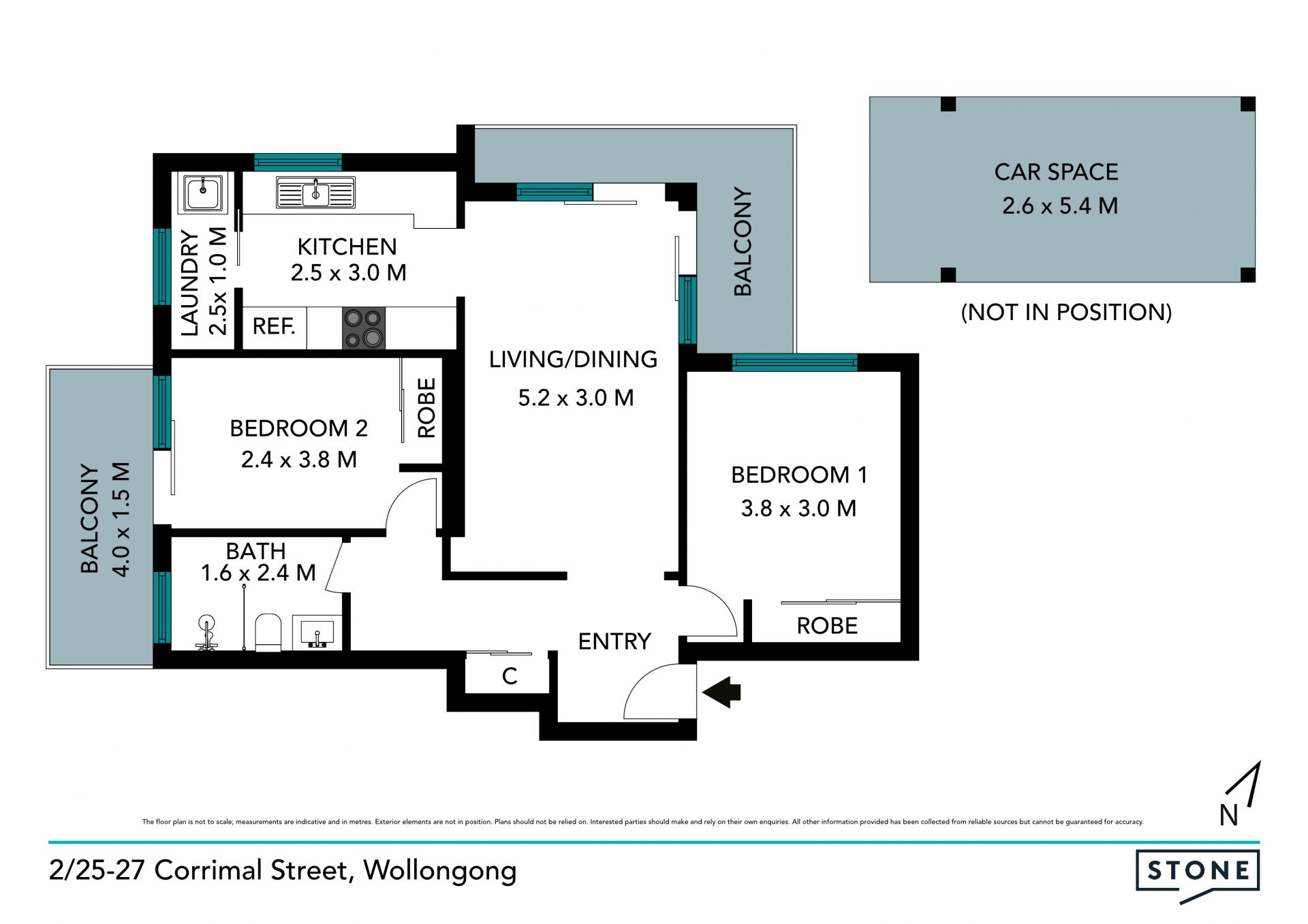 Modern apartment in a prime beachside location