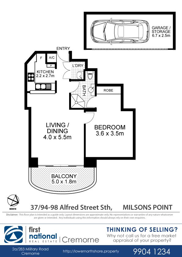 6th Floor Apartment with Harbour Views
