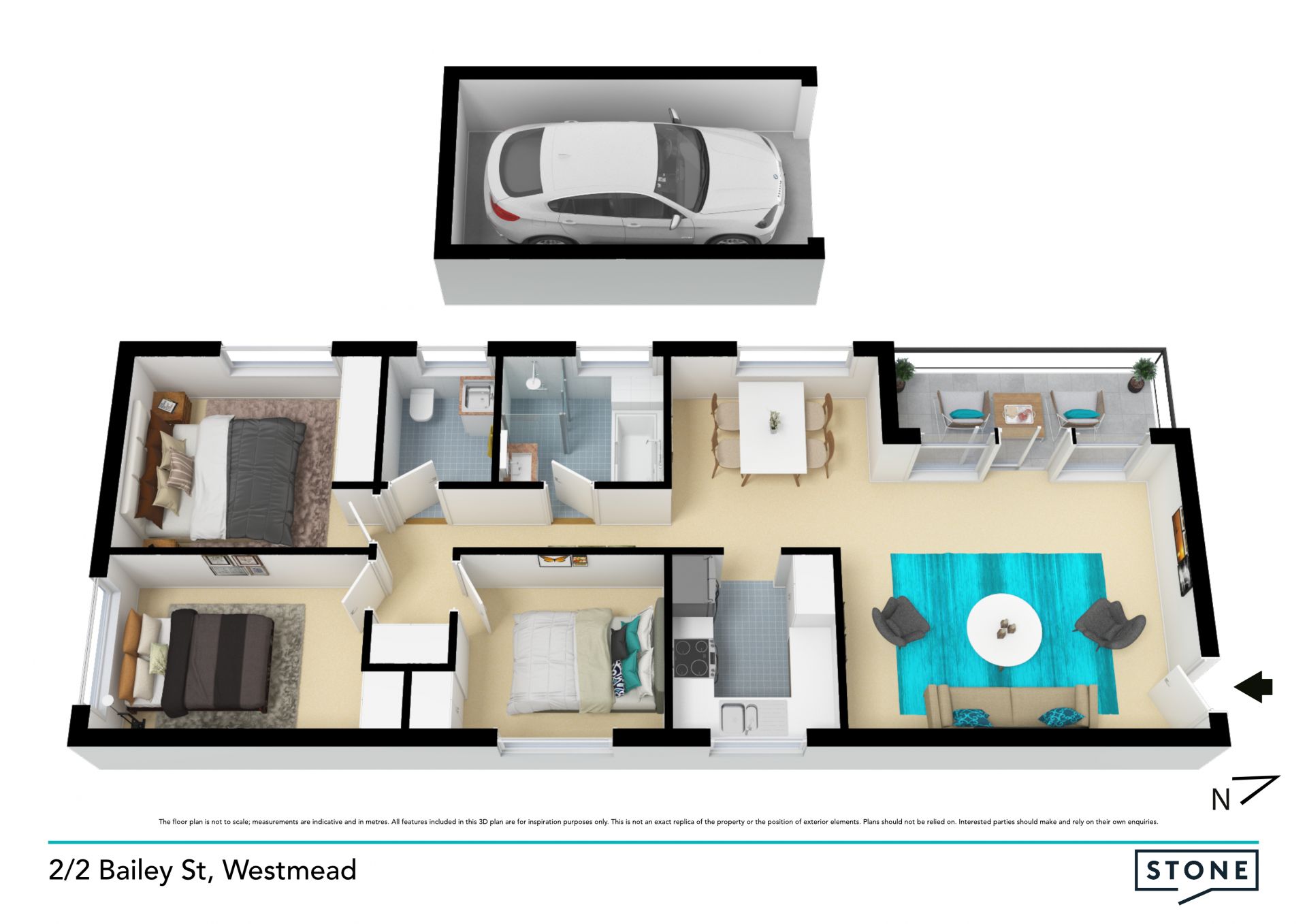 Three Bedroom Apartment with Leafy Outlook