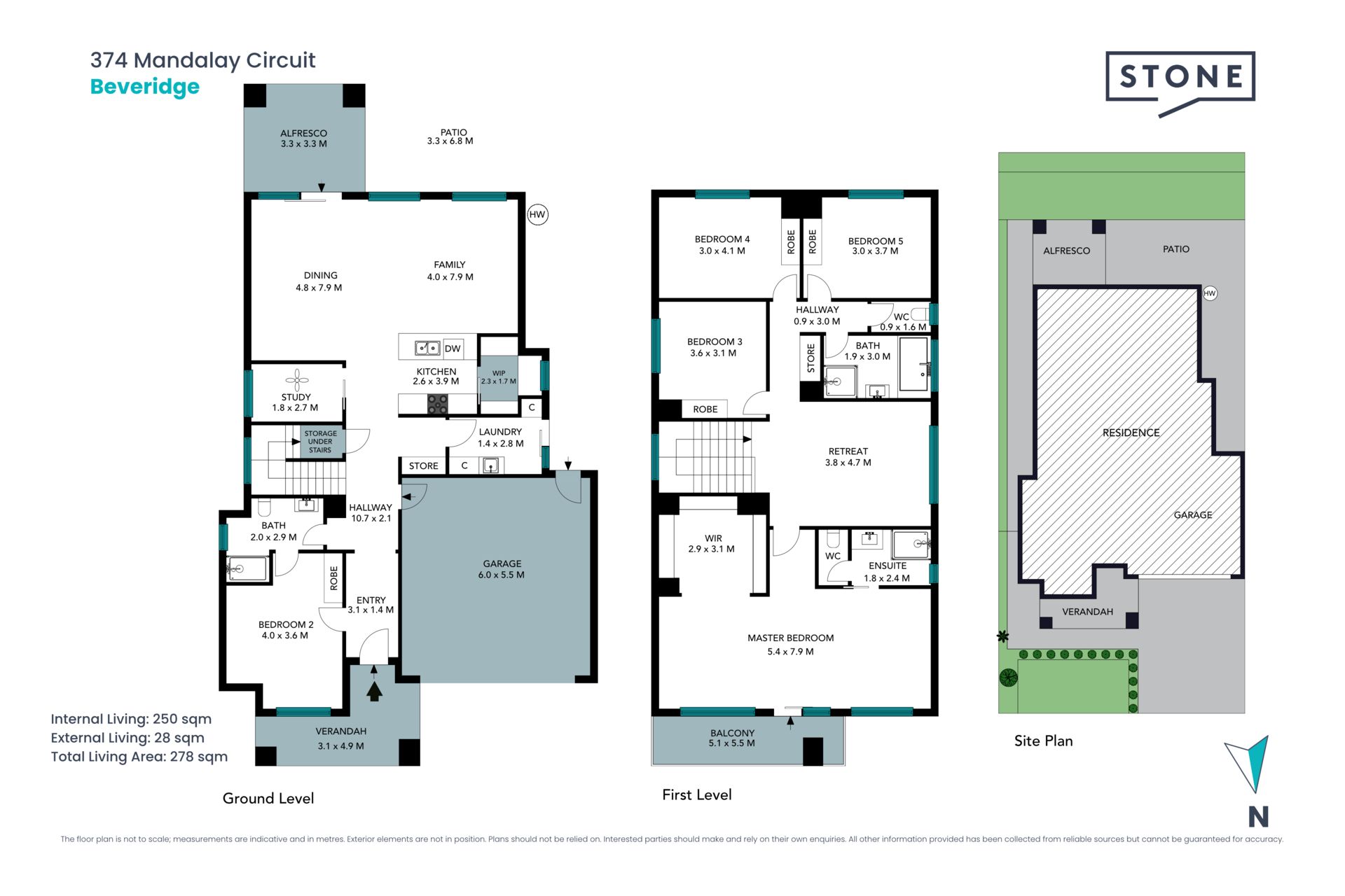 True 5 bed - 2 Masters, 1 Up & 1 Down